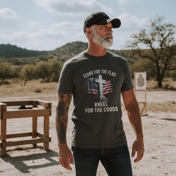 Stand for the Flag Kneel for the Cross T-Shirt