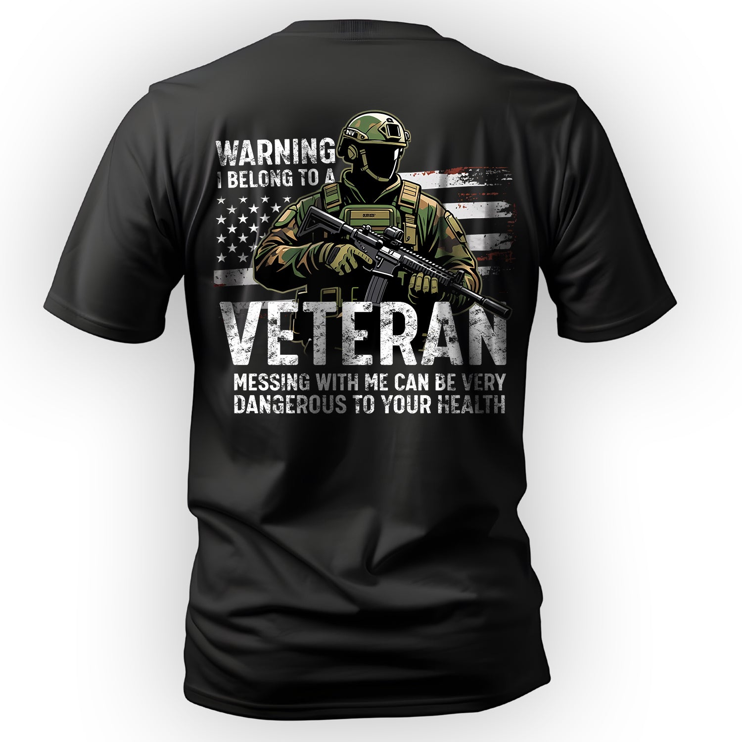 Warning I Belong to a Veteran Messing with T-Shirt