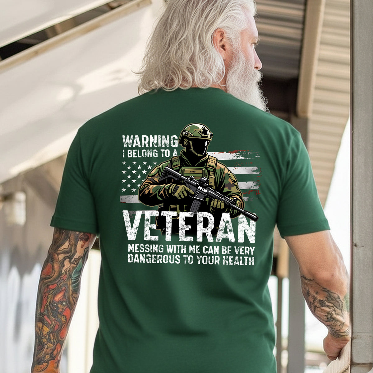 Warning I Belong to a Veteran Messing with Me Is Dangerous and Not Recommended for Safety T-Shirt