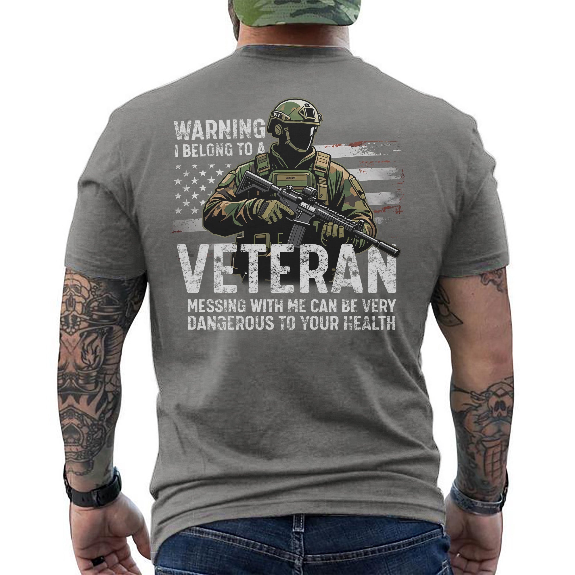 Warning I Belong to a Veteran Messing with Me Is Dangerous and Not Recommended for Safety T-Shirt