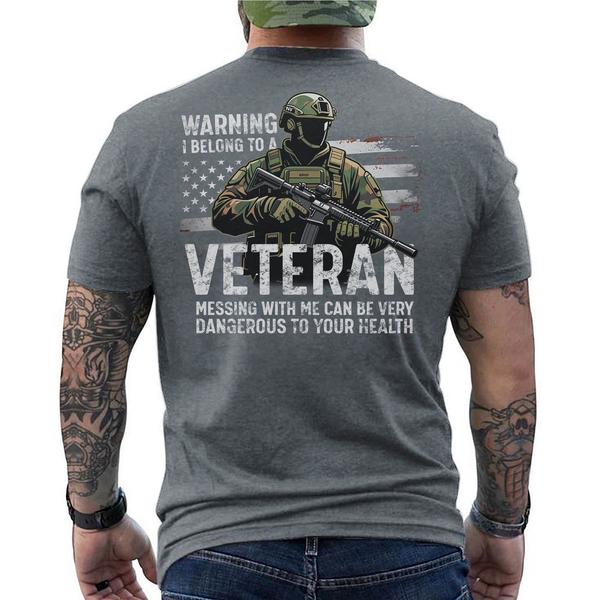 Warning I Belong to a Veteran Messing with Me Is Dangerous and Not Recommended for Safety T-Shirt