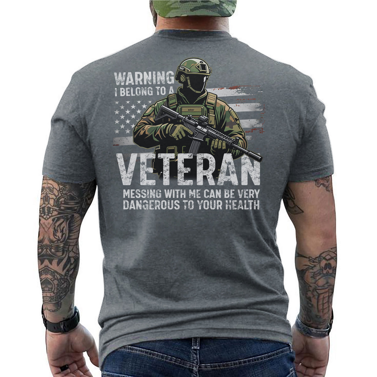 Warning I Belong to a Veteran Messing with Me Is Dangerous and Not Recommended for Safety T-Shirt