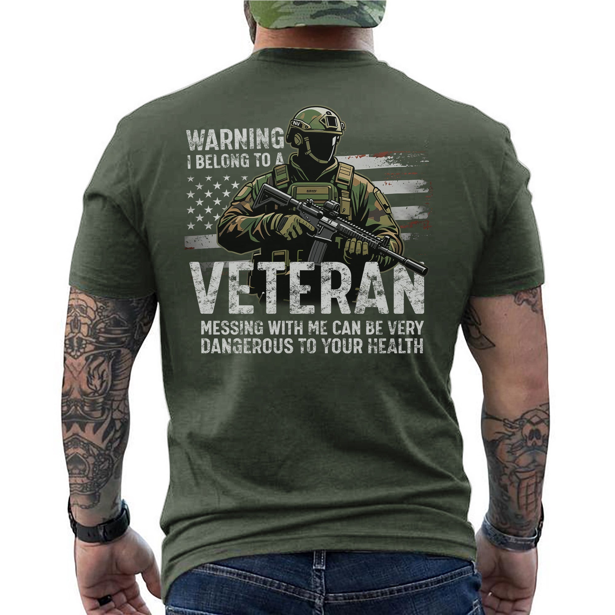 Warning I Belong to a Veteran Messing with Me Is Dangerous and Not Recommended for Safety T-Shirt