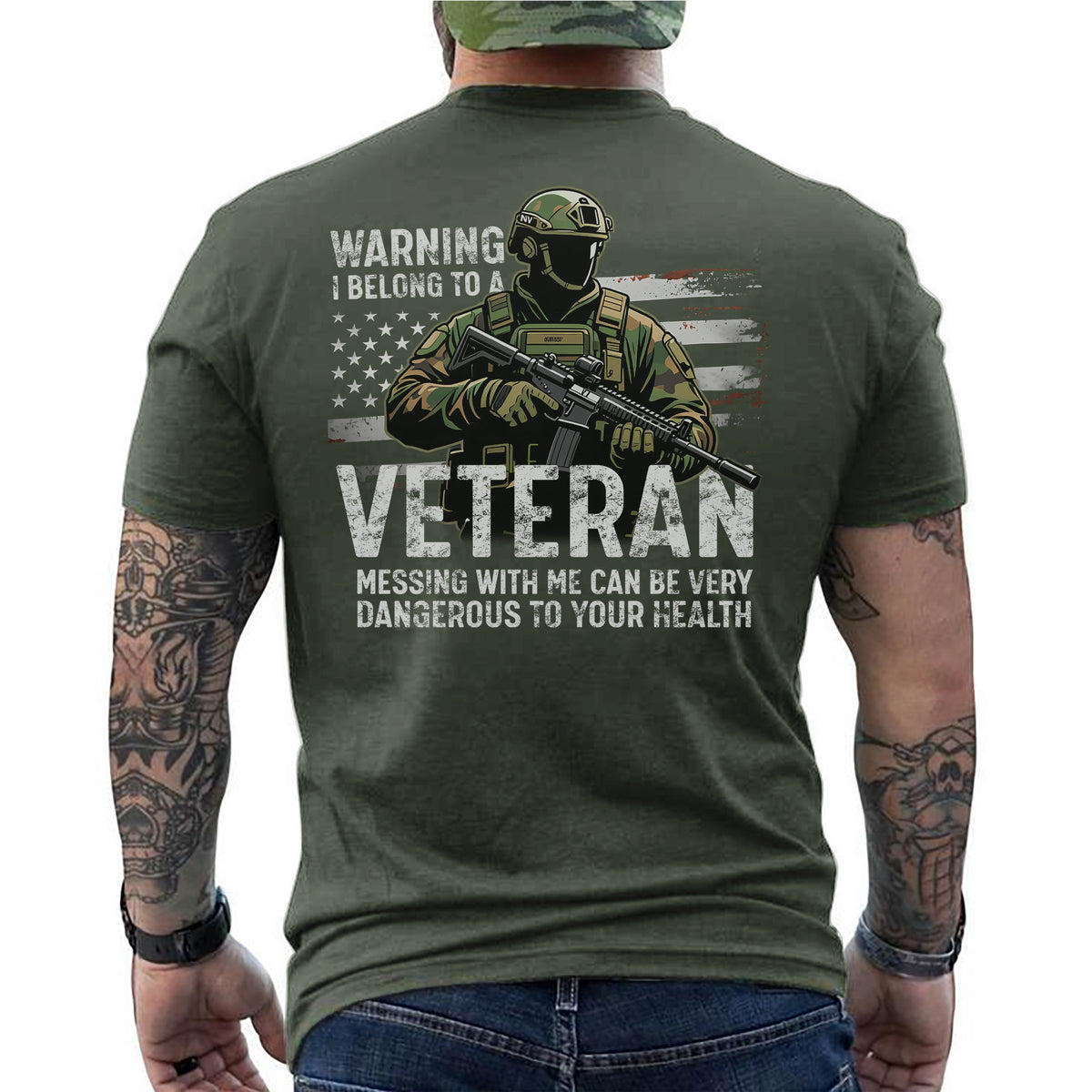 Warning I Belong to a Veteran Messing with Me Is Dangerous and Not Recommended for Safety T-Shirt