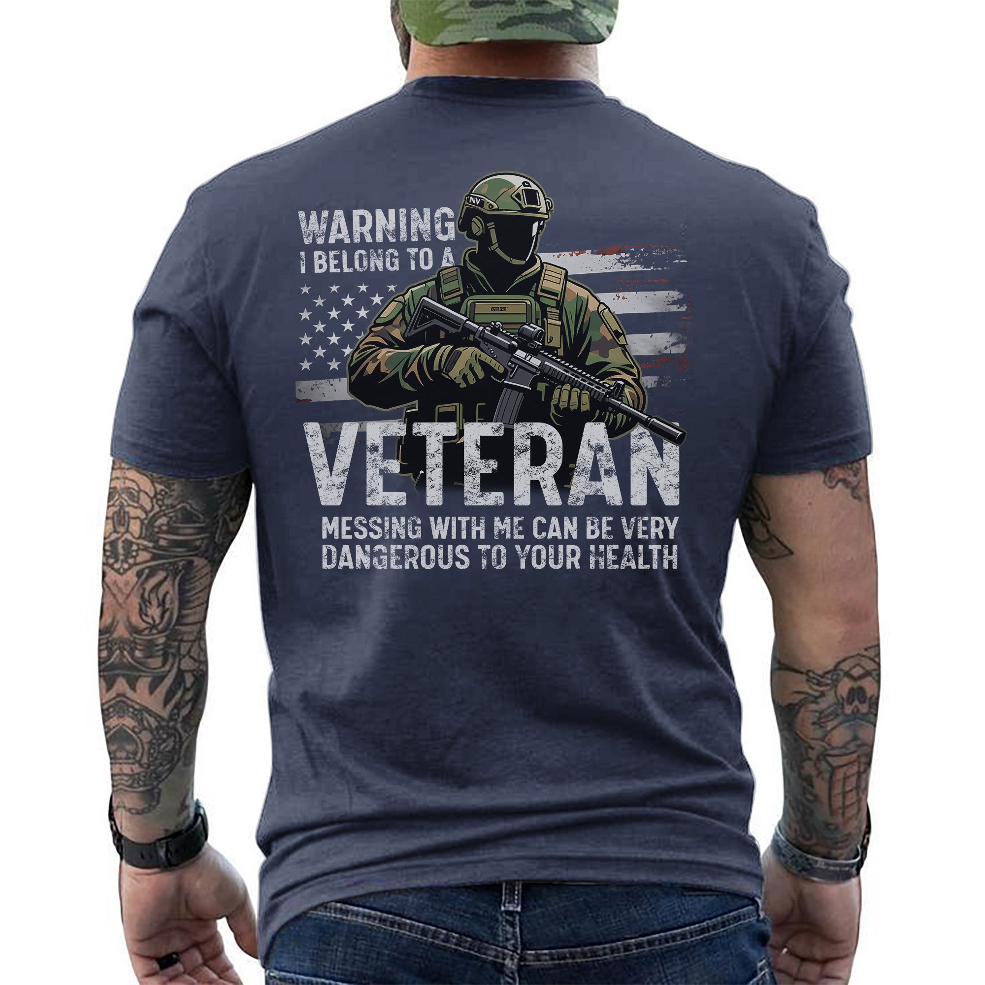 Warning I Belong to a Veteran Messing with Me Is Dangerous and Not Recommended for Safety T-Shirt