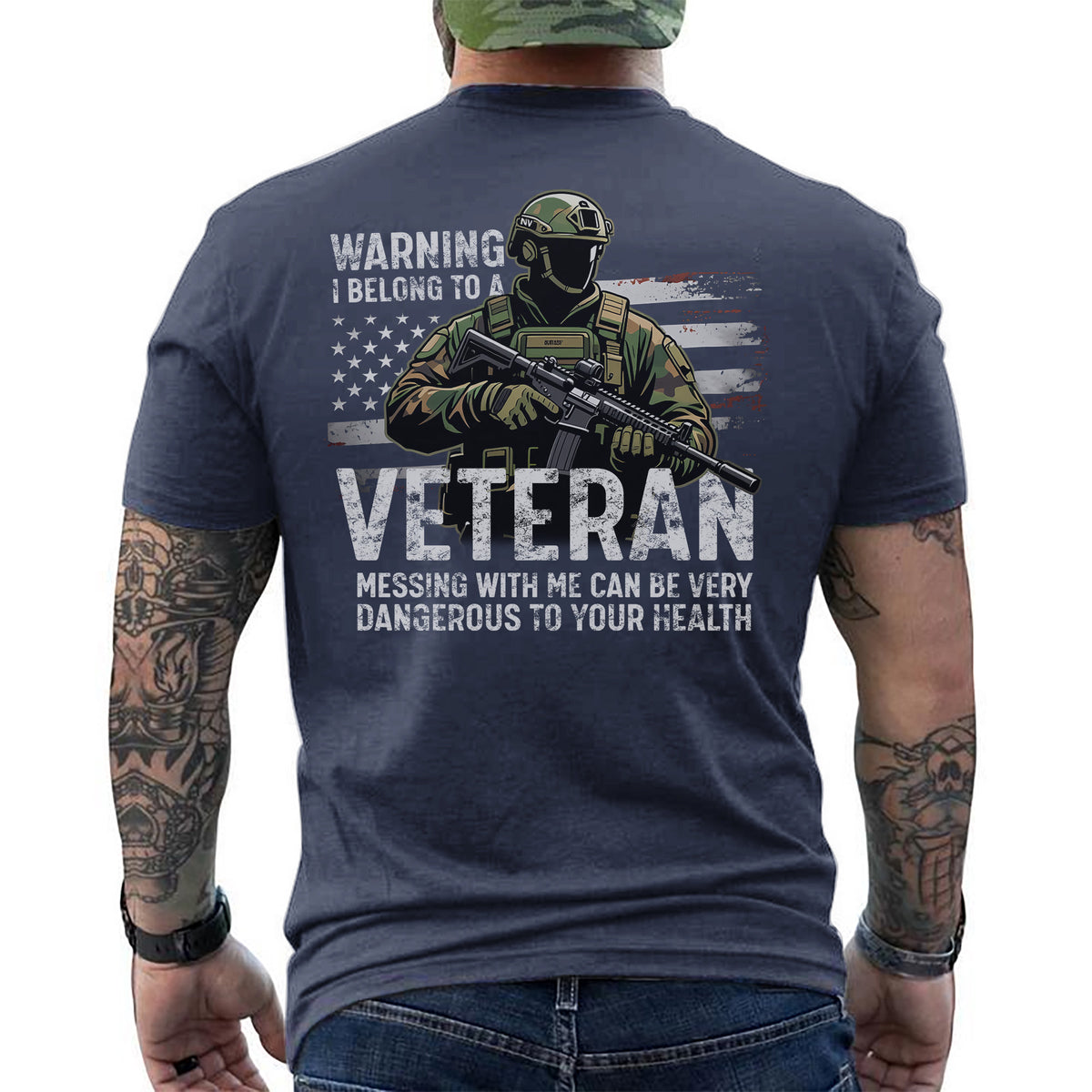 Warning I Belong to a Veteran Messing with Me Is Dangerous and Not Recommended for Safety T-Shirt