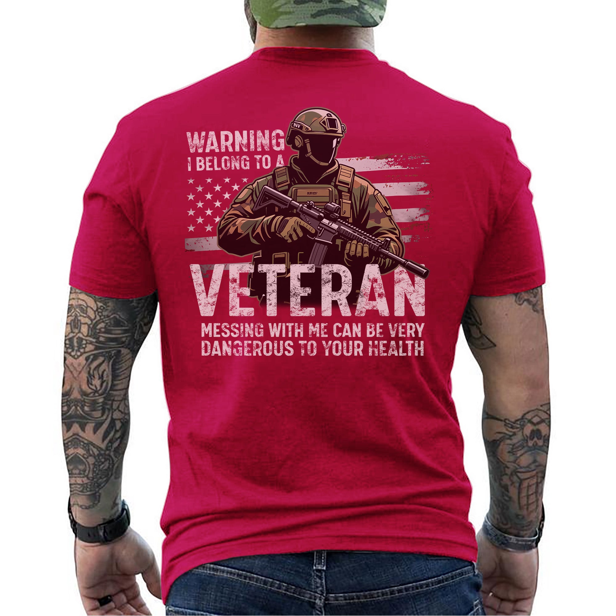 Warning I Belong to a Veteran Messing with Me Is Dangerous and Not Recommended for Safety T-Shirt