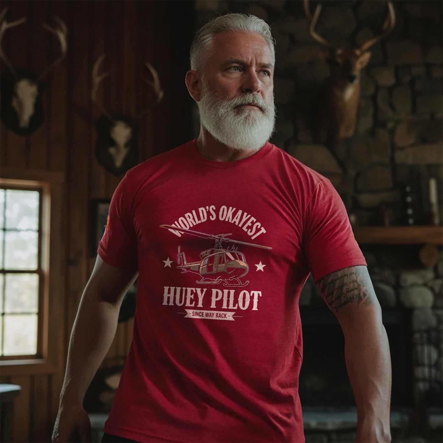 World’s Okayest Huey Pilot Since Way Back T-Shirt Secondary image