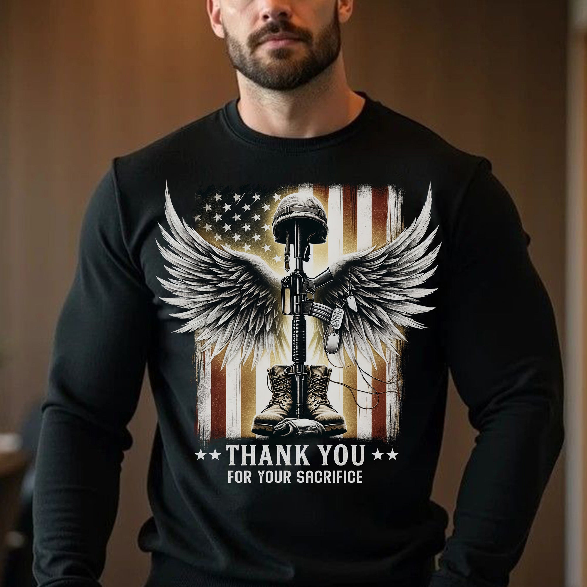 Thank You for Your Sacrifice Honoring Brave Veterans with Respect Gratitude and Deepest Pride Sweatshirt