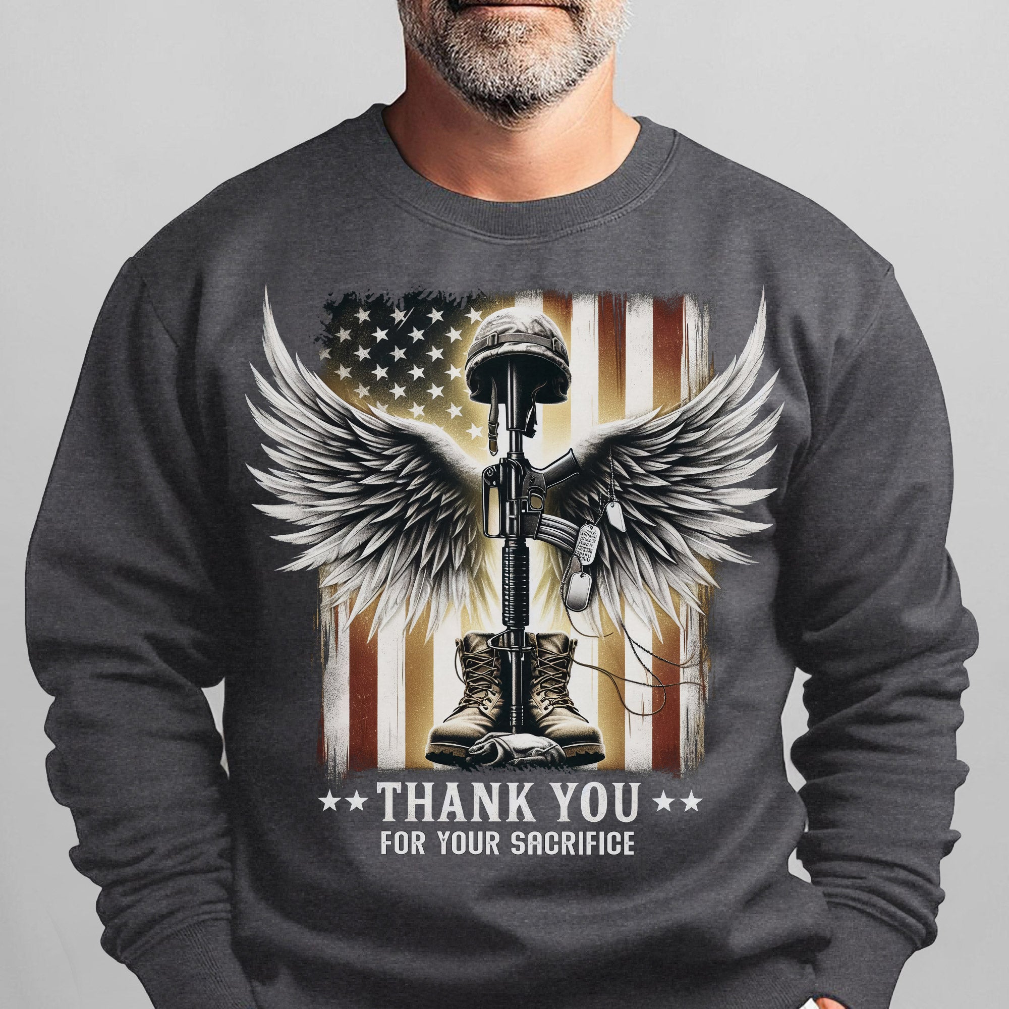 Thank You for Your Sacrifice Honoring Brave Veterans with Respect Gratitude and Deepest Pride Sweatshirt