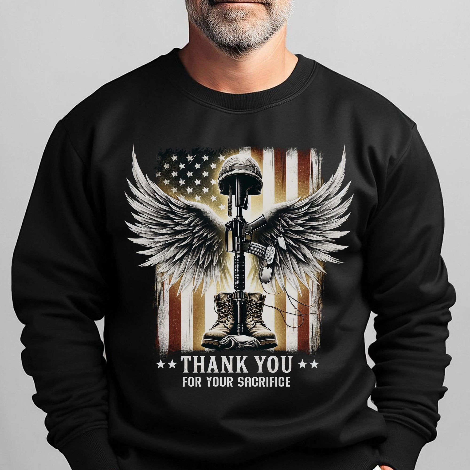 Thank You for Your Sacrifice Honoring Brave Veterans with Respect Gratitude and Deepest Pride Sweatshirt