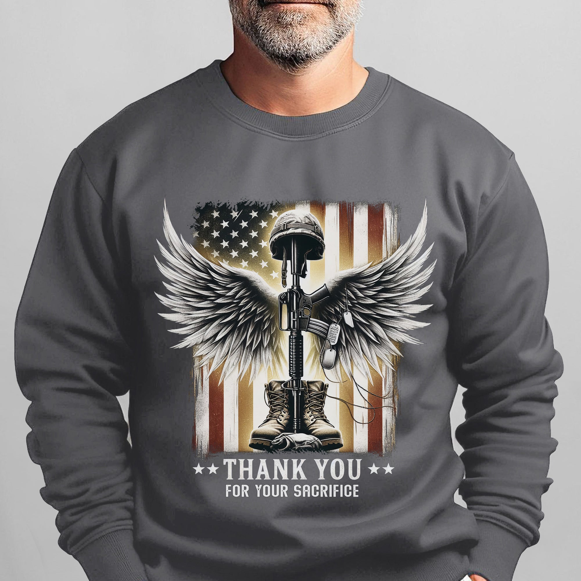 Thank You for Your Sacrifice Honoring Brave Veterans with Respect Gratitude and Deepest Pride Sweatshirt