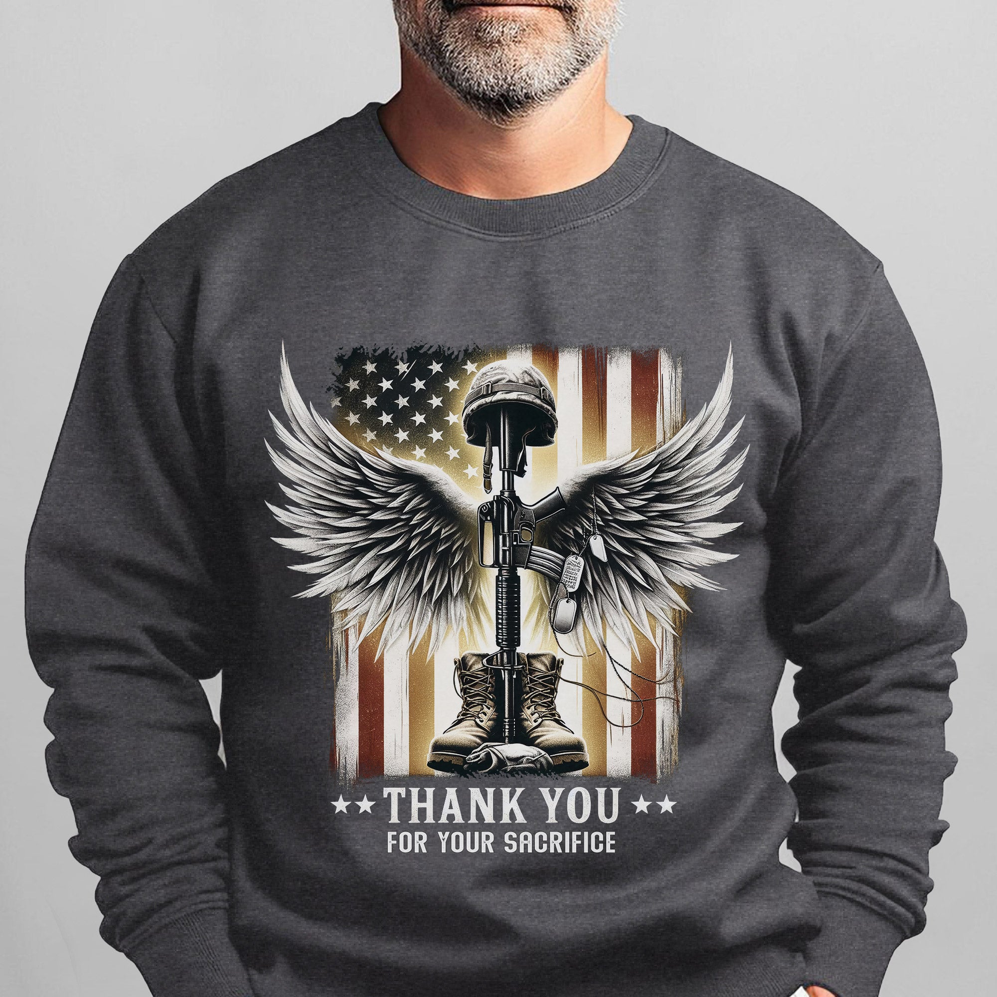 Thank You for Your Sacrifice Honoring Brave Veterans with Respect Gratitude and Deepest Pride Sweatshirt