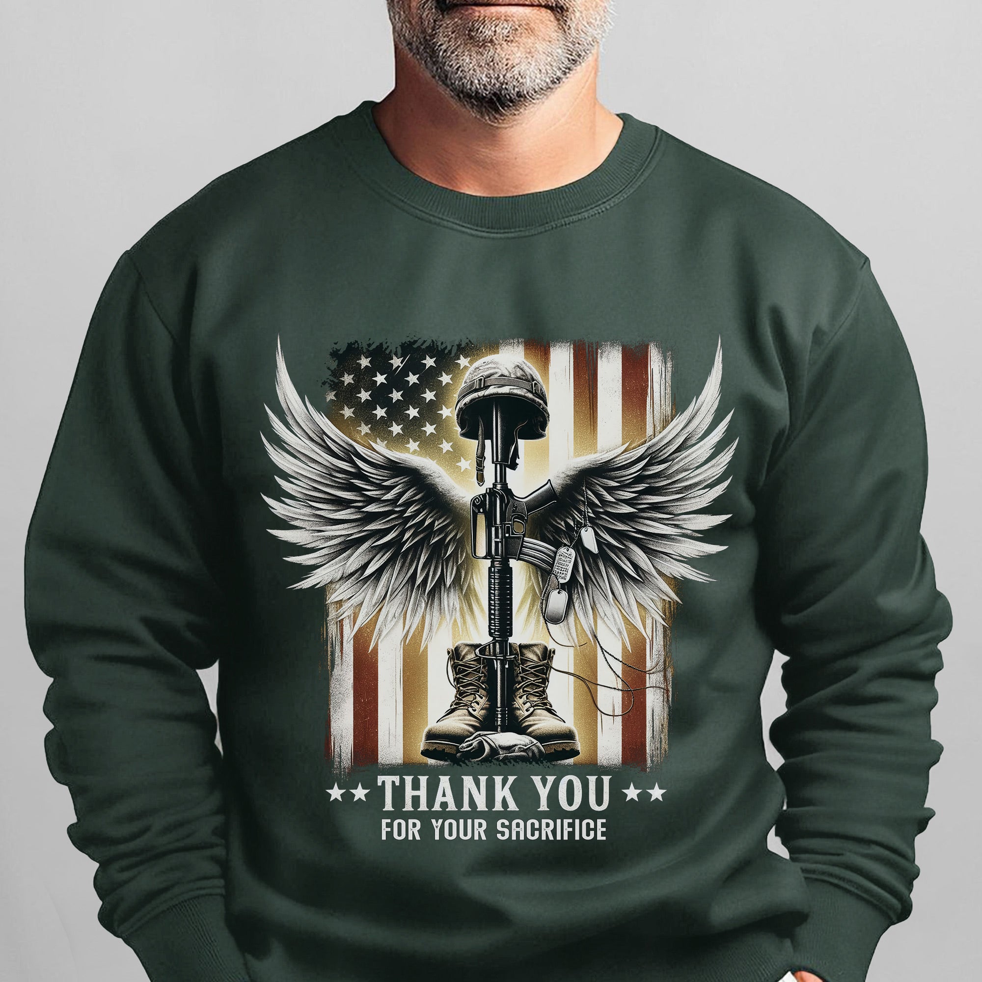 Thank You for Your Sacrifice Honoring Brave Veterans with Respect Gratitude and Deepest Pride Sweatshirt