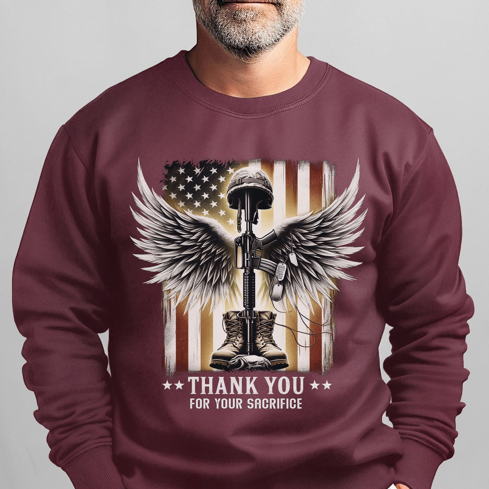 Thank You for Your Sacrifice Honoring Brave Veterans with Respect Gratitude and Deepest Pride Sweatshirt