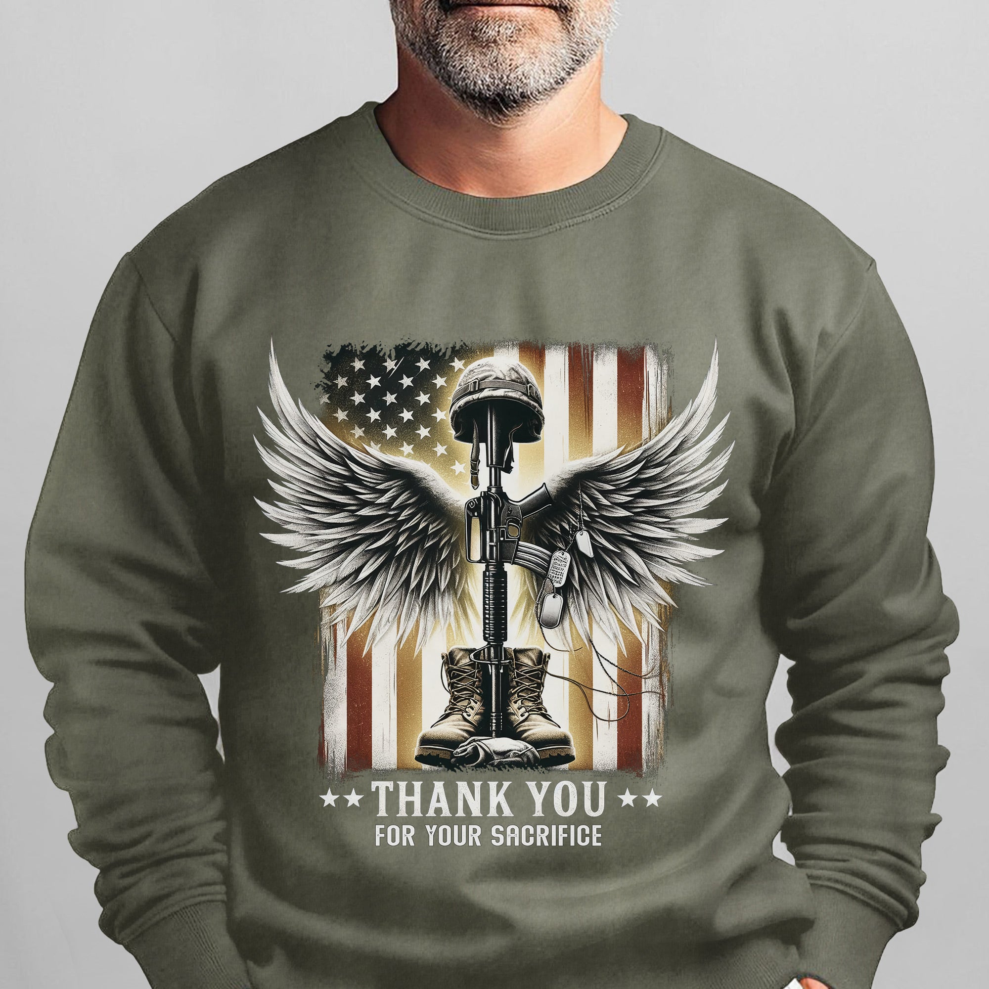 Thank You for Your Sacrifice Honoring Brave Veterans with Respect Gratitude and Deepest Pride Sweatshirt