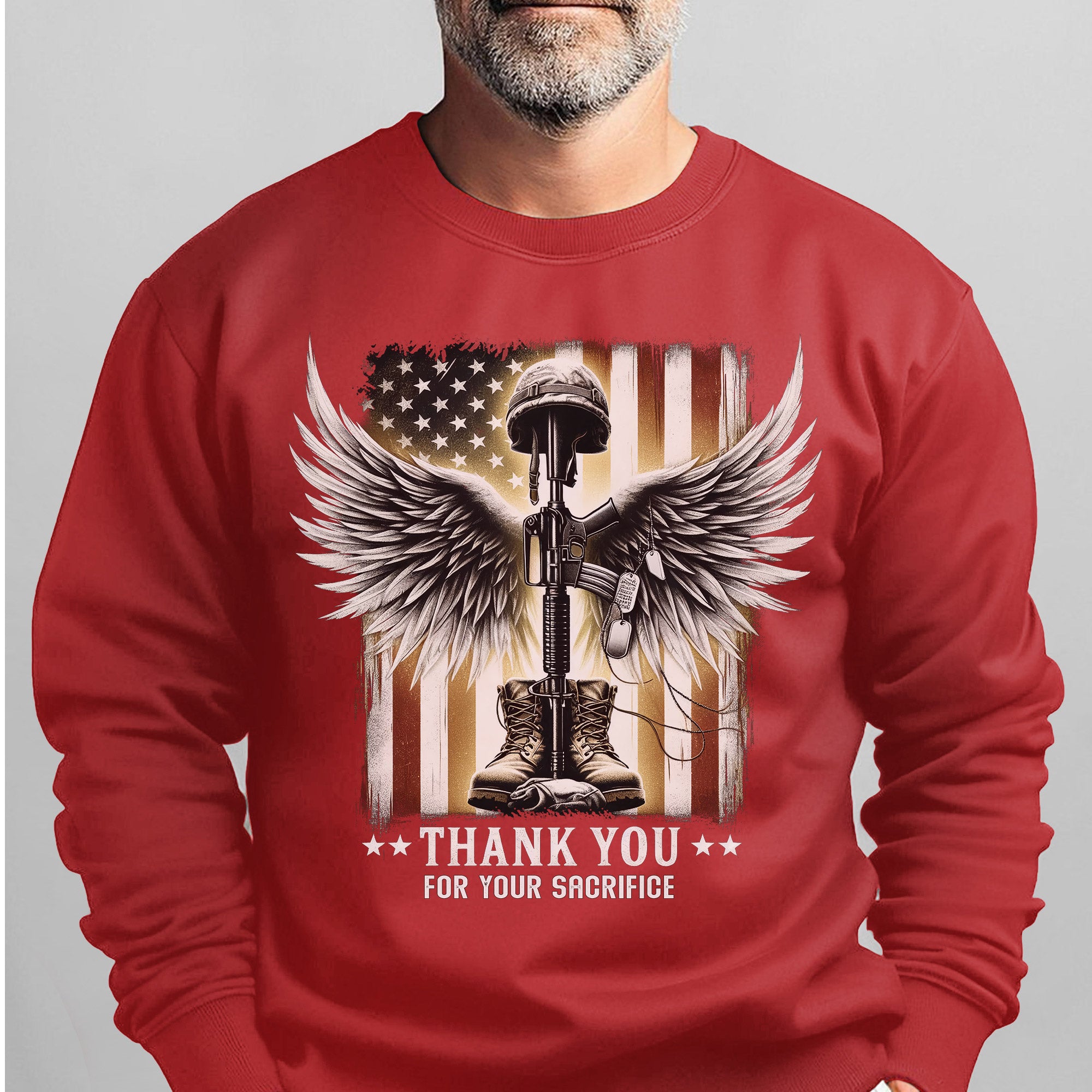 Thank You for Your Sacrifice Honoring Brave Veterans with Respect Gratitude and Deepest Pride Sweatshirt