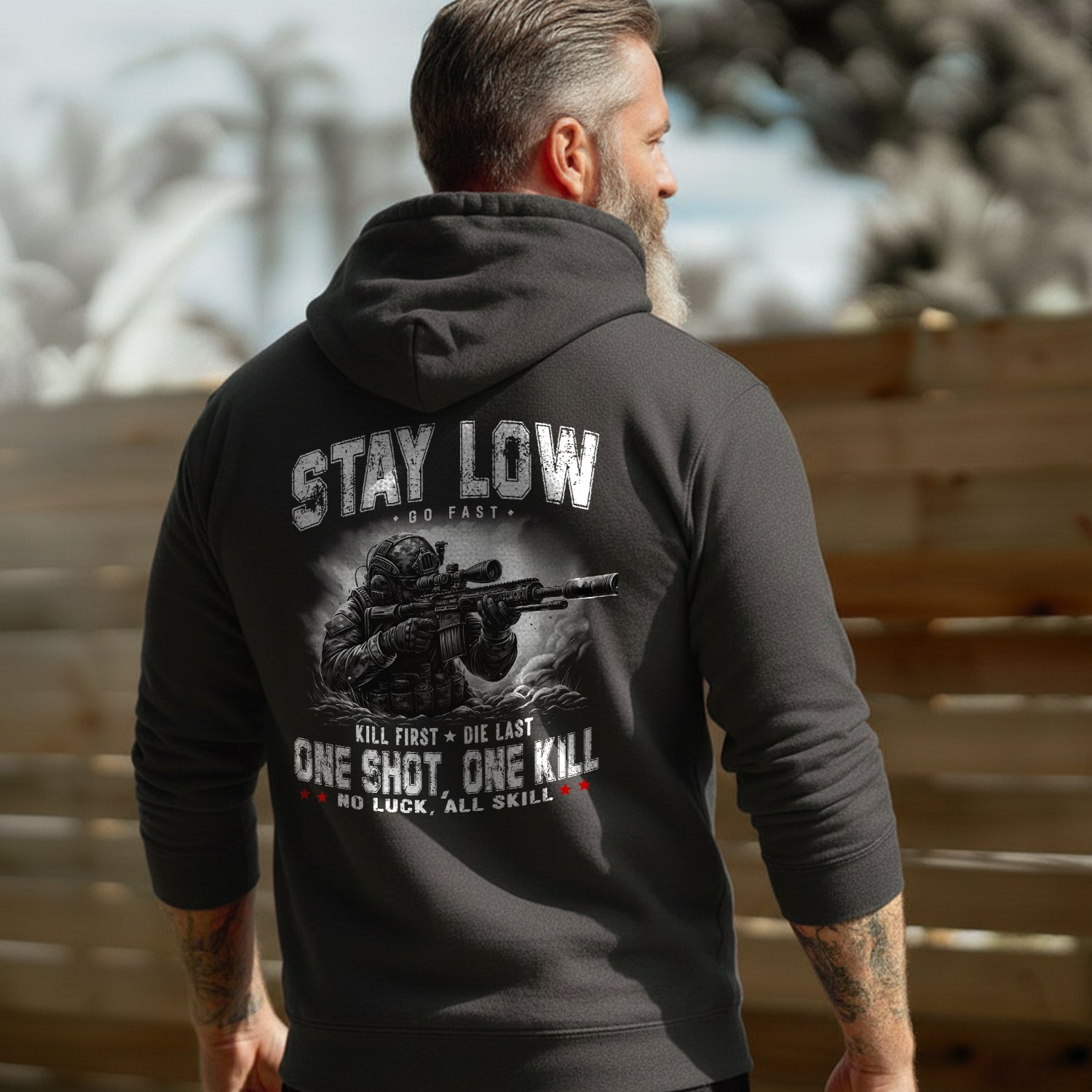 Stay Low Go Fast Kill First Die Last One Hoodie