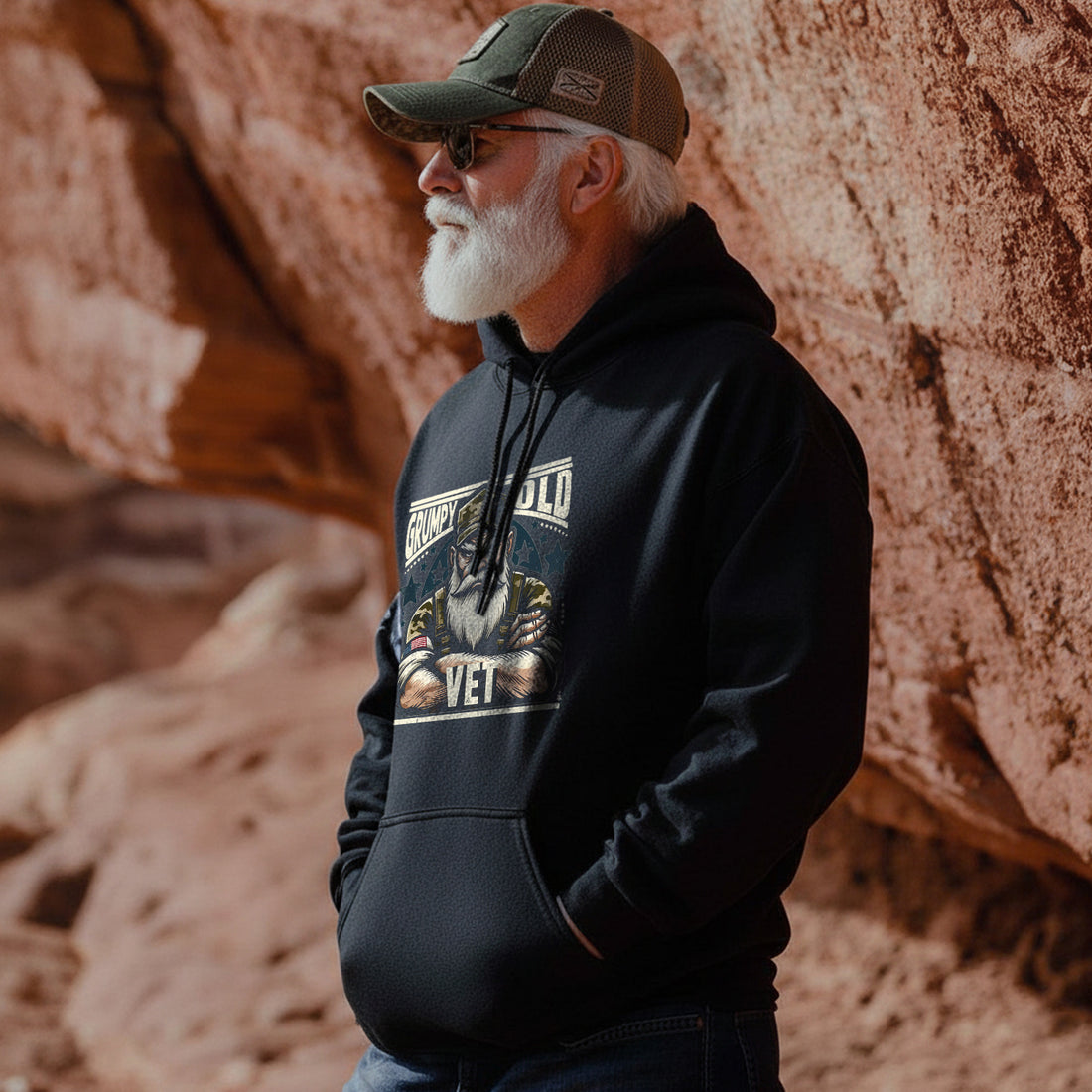 Grumpy Old Vet No Apologies No Excuses Just Hoodie