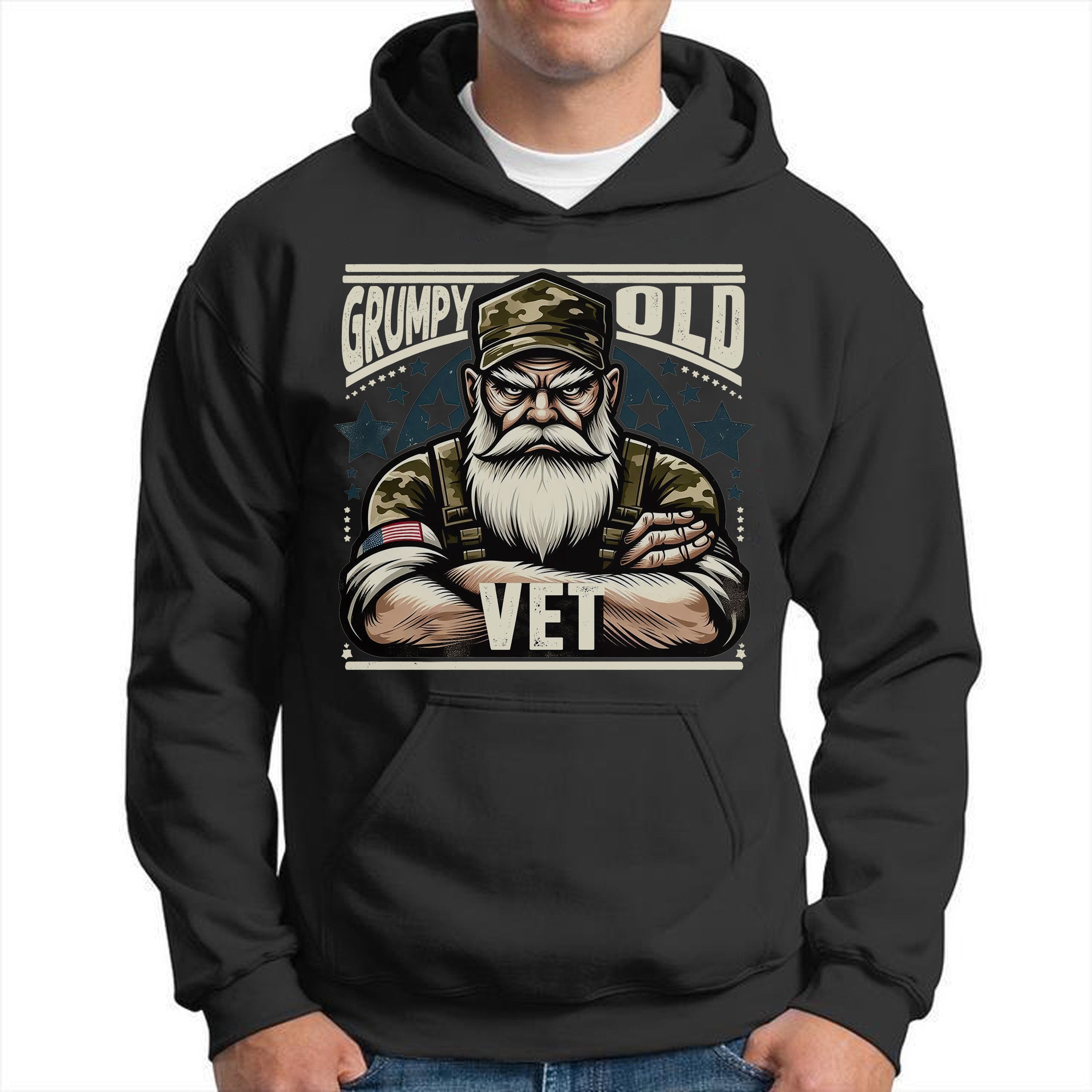 Grumpy Old Vet No Apologies No Excuses Just a Lifetime of Service and Hard-Earned Pride Hoodie