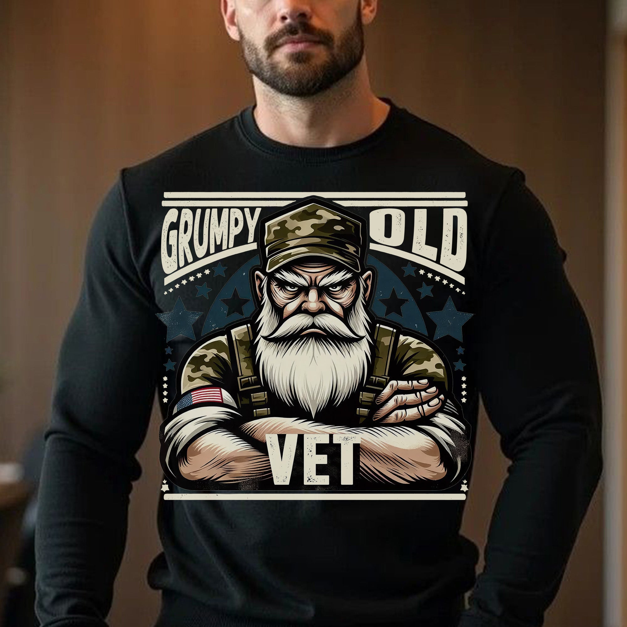 Grumpy Old Vet No Apologies No Excuses Just a Lifetime of Service and Hard-Earned Pride Sweatshirt