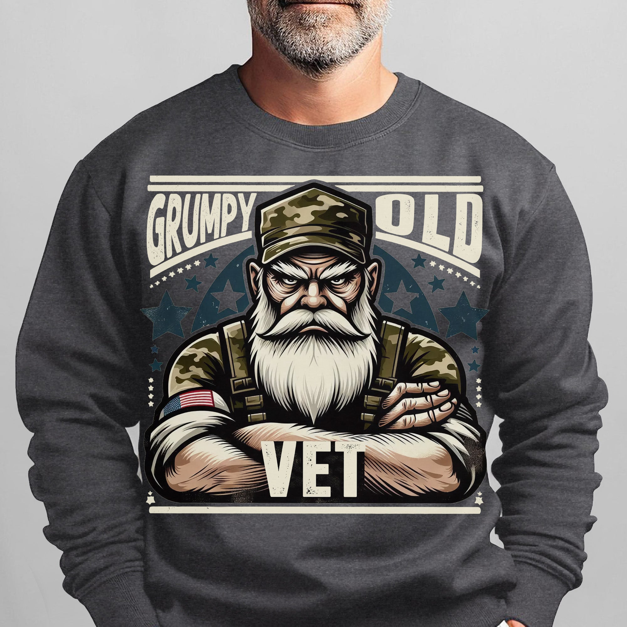 Grumpy Old Vet No Apologies No Excuses Just a Lifetime of Service and Hard-Earned Pride Sweatshirt
