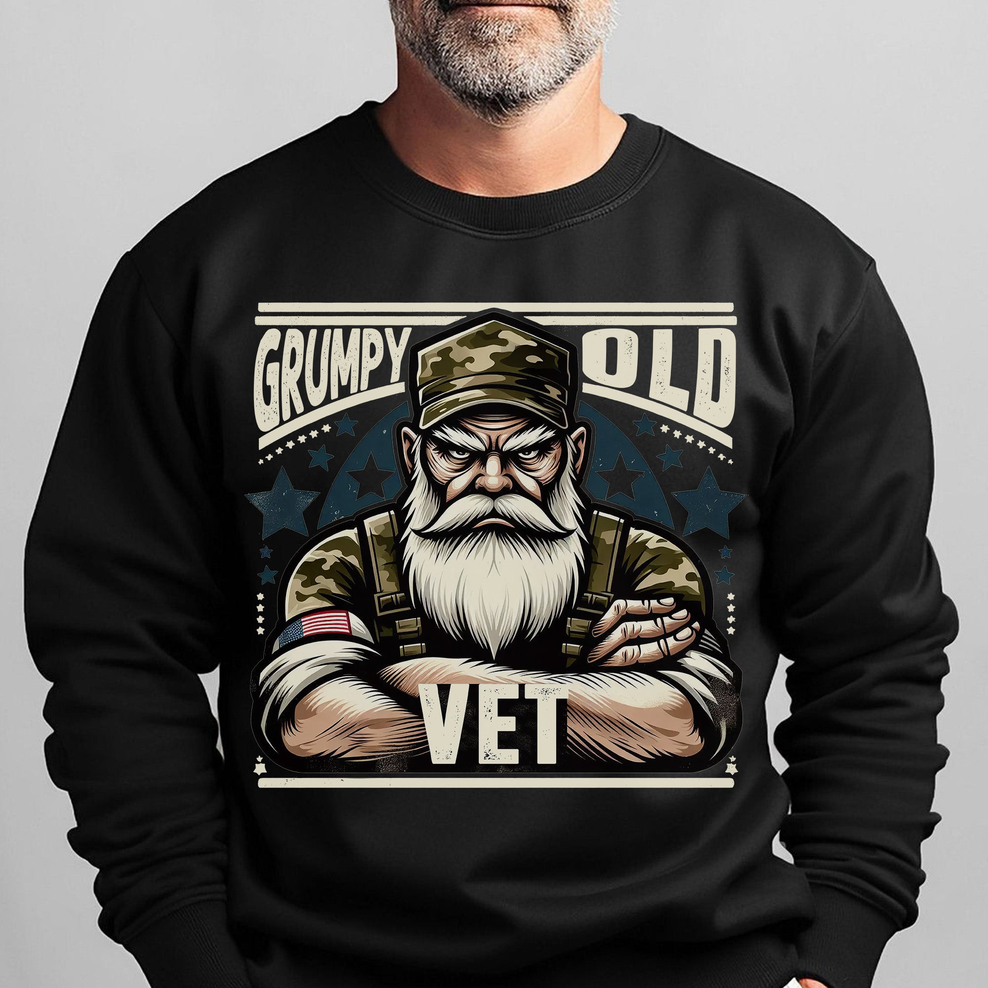 Grumpy Old Vet No Apologies No Excuses Just a Lifetime of Service and Hard-Earned Pride Sweatshirt