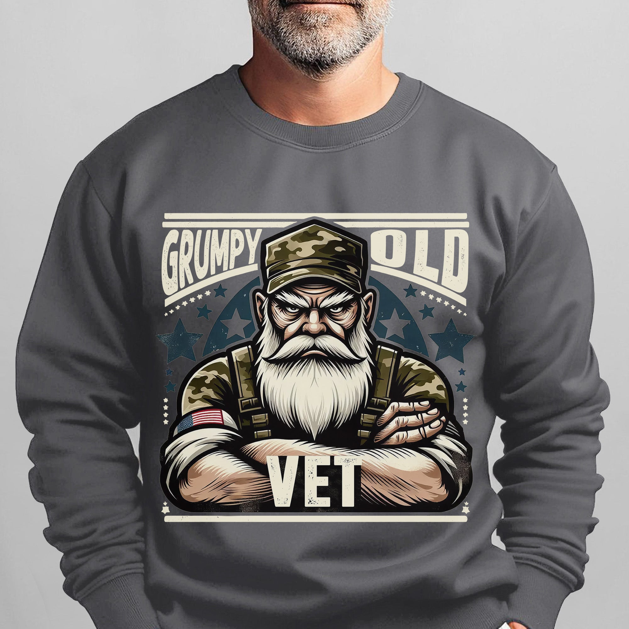 Grumpy Old Vet No Apologies No Excuses Just a Lifetime of Service and Hard-Earned Pride Sweatshirt