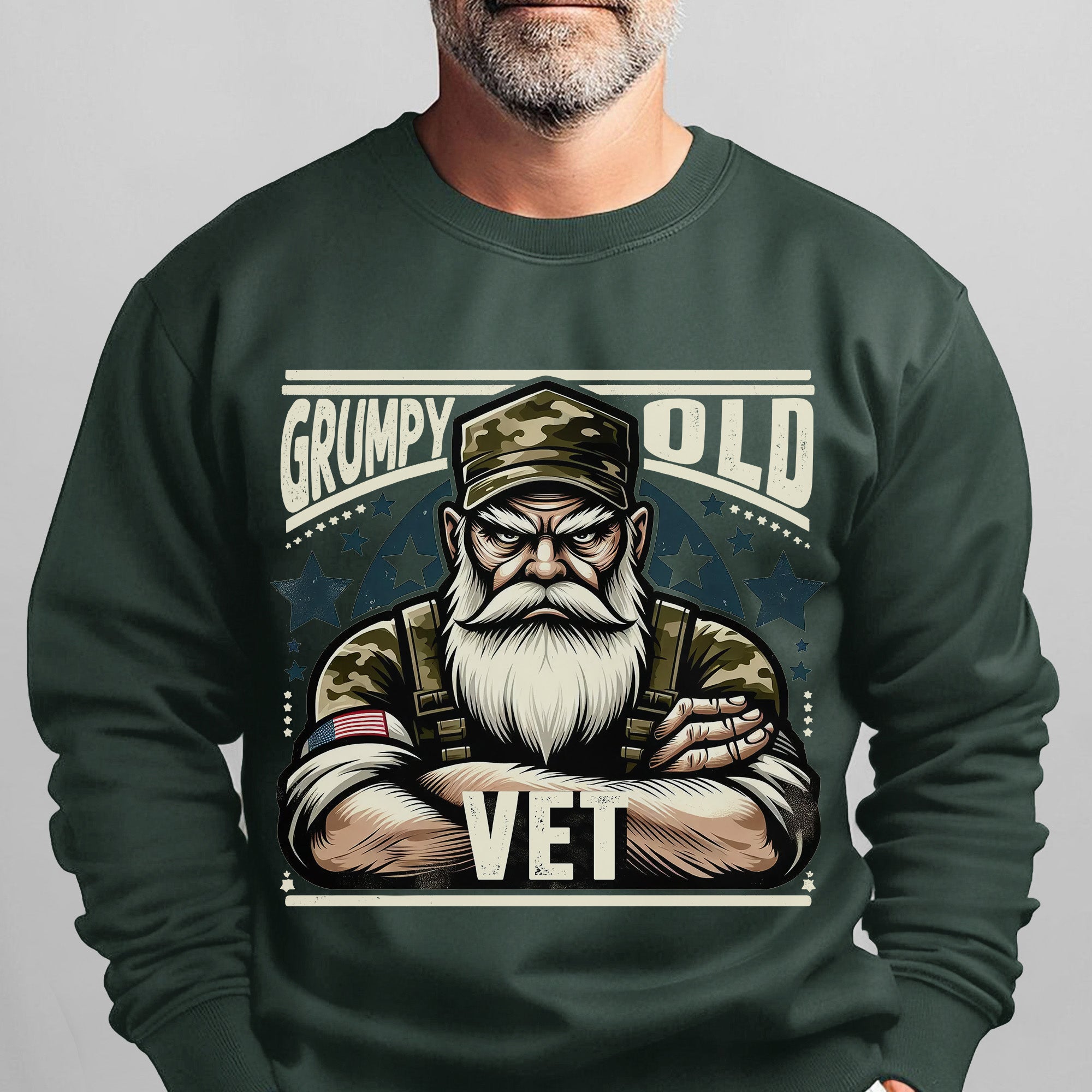 Grumpy Old Vet No Apologies No Excuses Just a Lifetime of Service and Hard-Earned Pride Sweatshirt