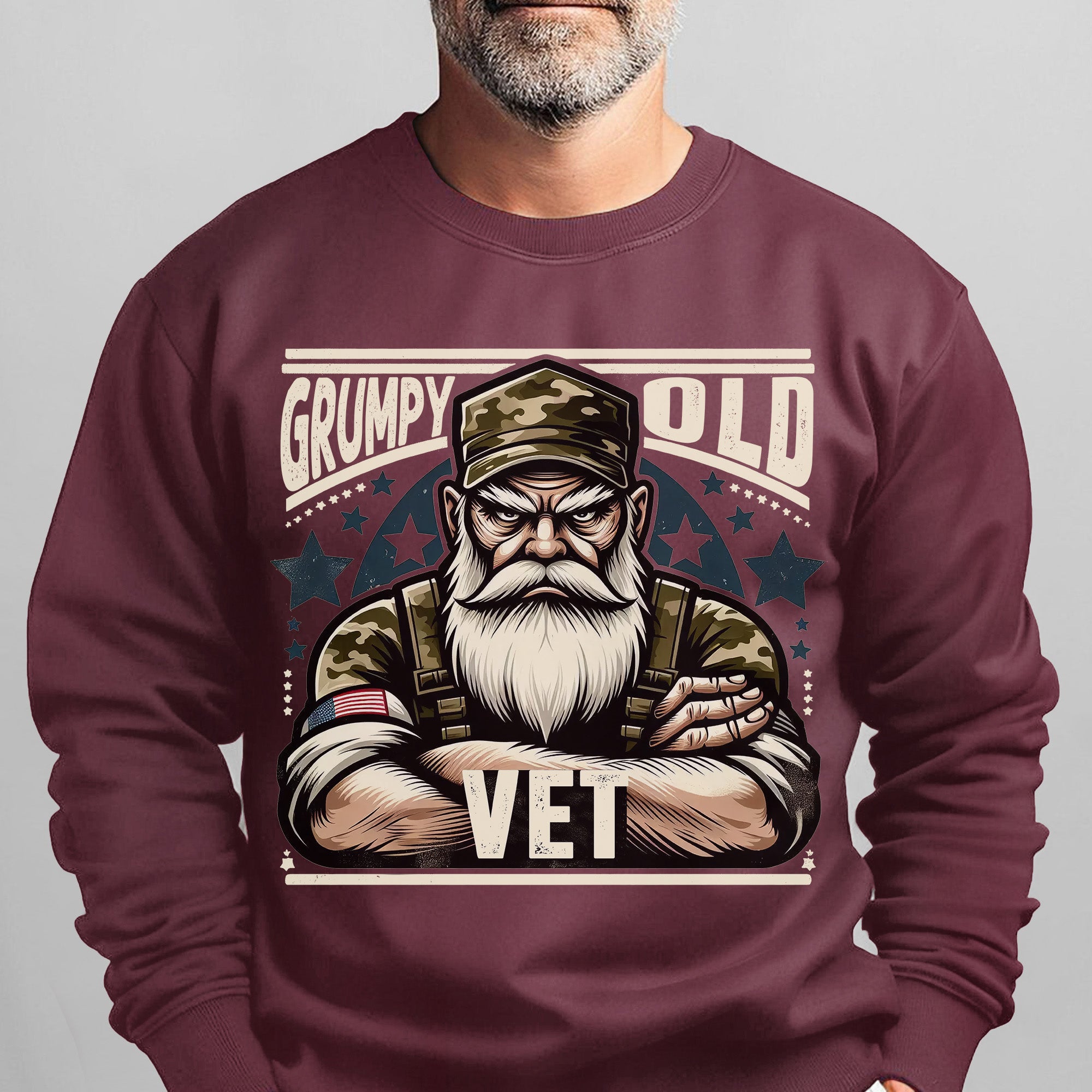 Grumpy Old Vet No Apologies No Excuses Just a Lifetime of Service and Hard-Earned Pride Sweatshirt