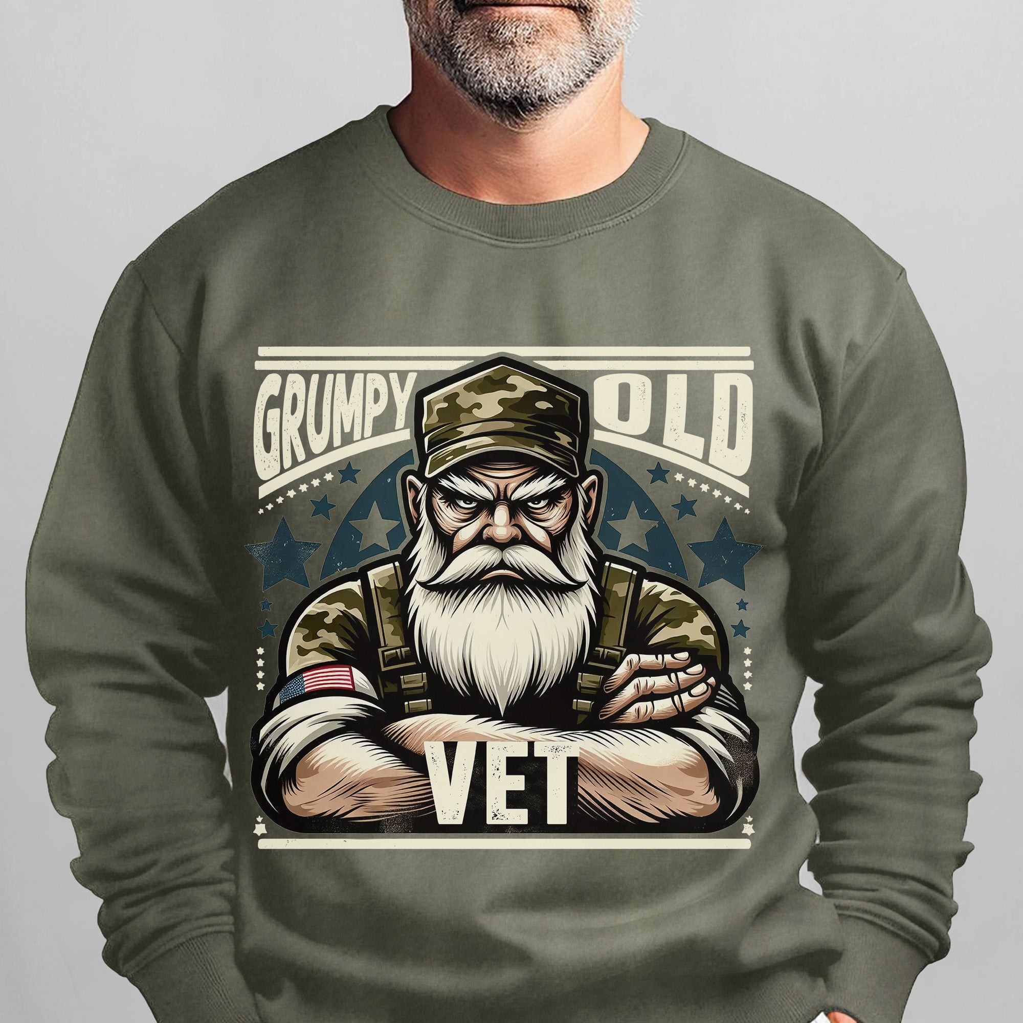 Grumpy Old Vet No Apologies No Excuses Just a Lifetime of Service and Hard-Earned Pride Sweatshirt