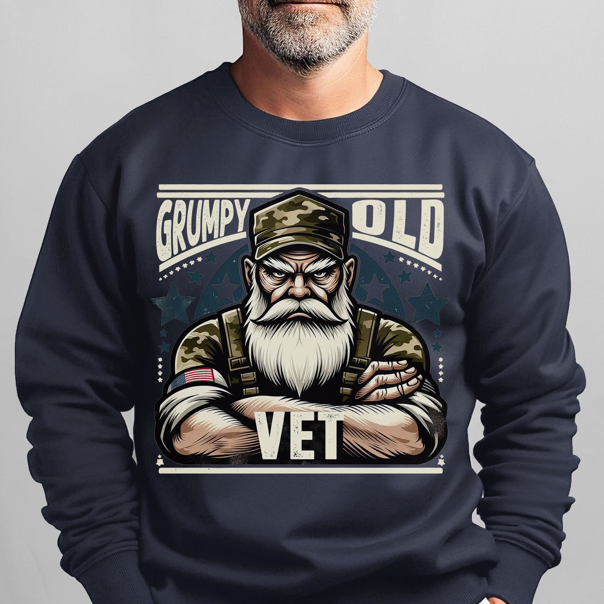Grumpy Old Vet No Apologies No Excuses Just a Lifetime of Service and Hard-Earned Pride Sweatshirt
