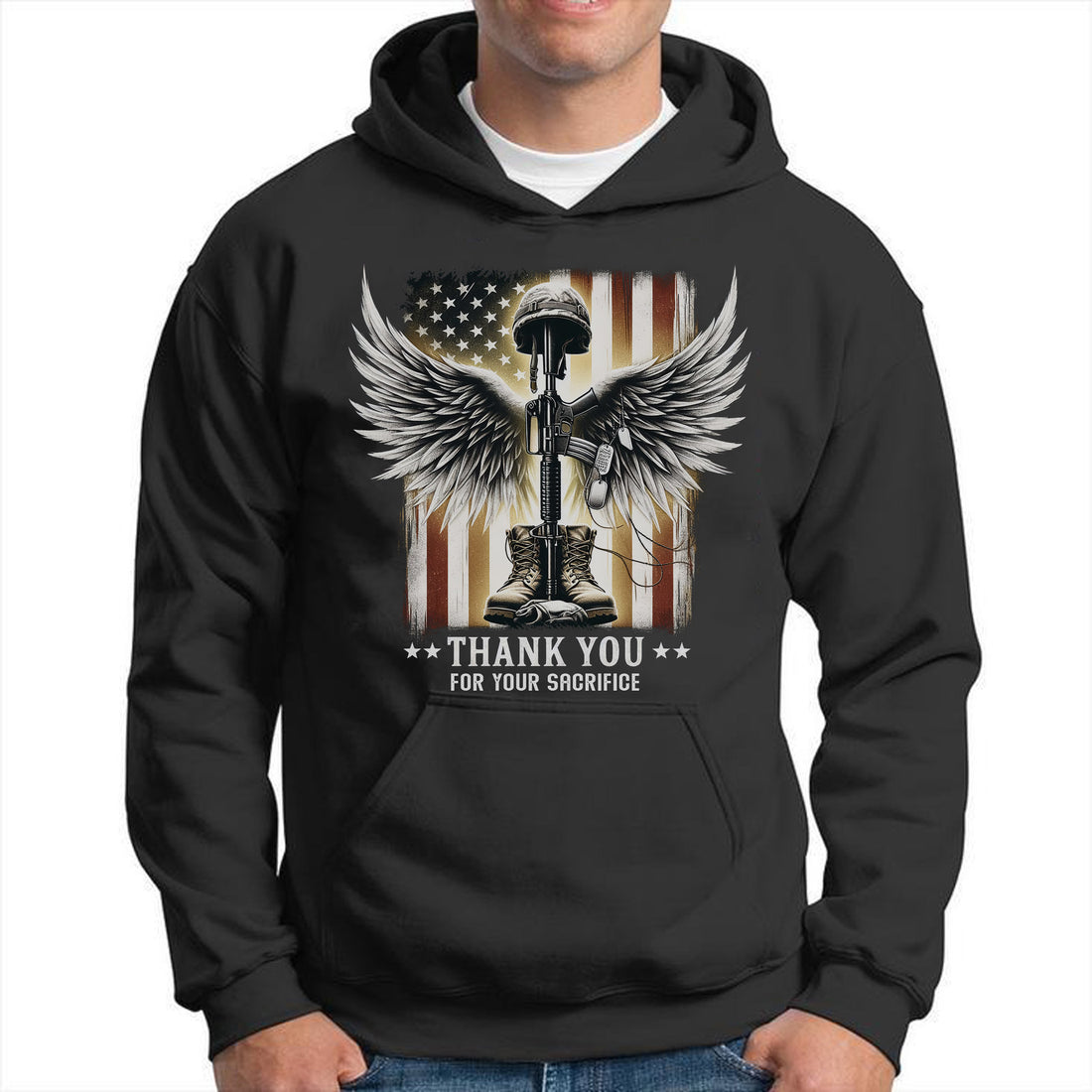 Thank You for Your Sacrifice A Grateful Tribute to Those Who Served and Paid the Ultimate Price Hoodie