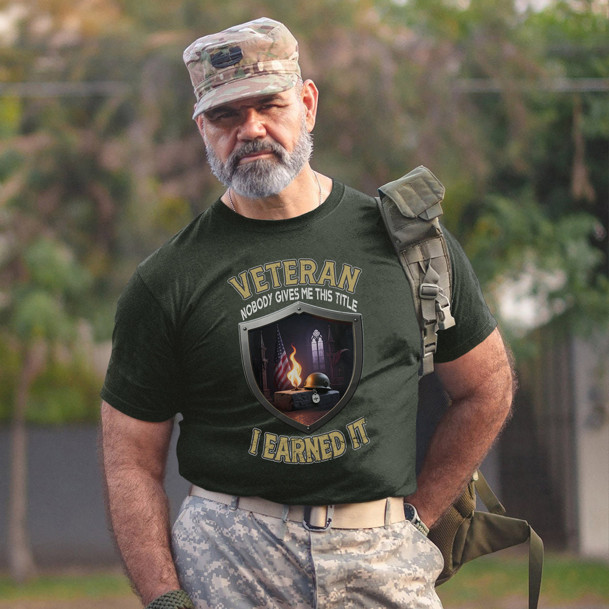 Veteran Nobody Gave Me This Title I Earned It with Blood Sweat Sacrifice and Relentless Pride T-Shirt