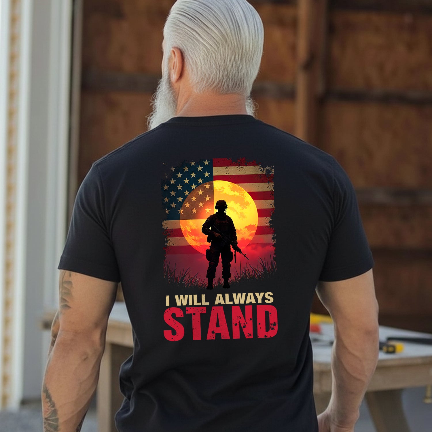 I Will Always Stand Proudly for the Flag T-Shirt Secondary image