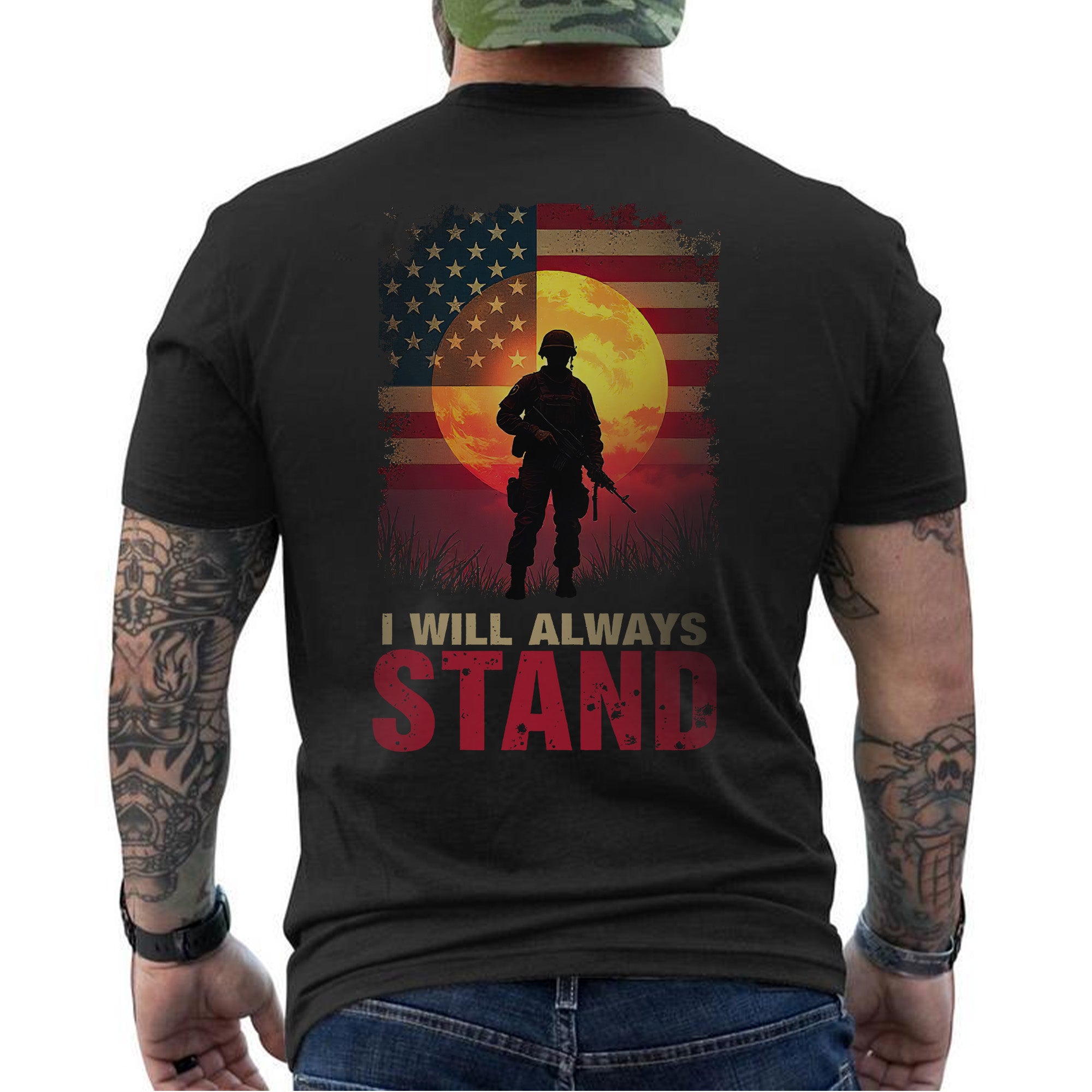 I Will Always Stand Proudly for the Flag Freedom and the Sacrifice of Our Brave Veterans T-Shirt
