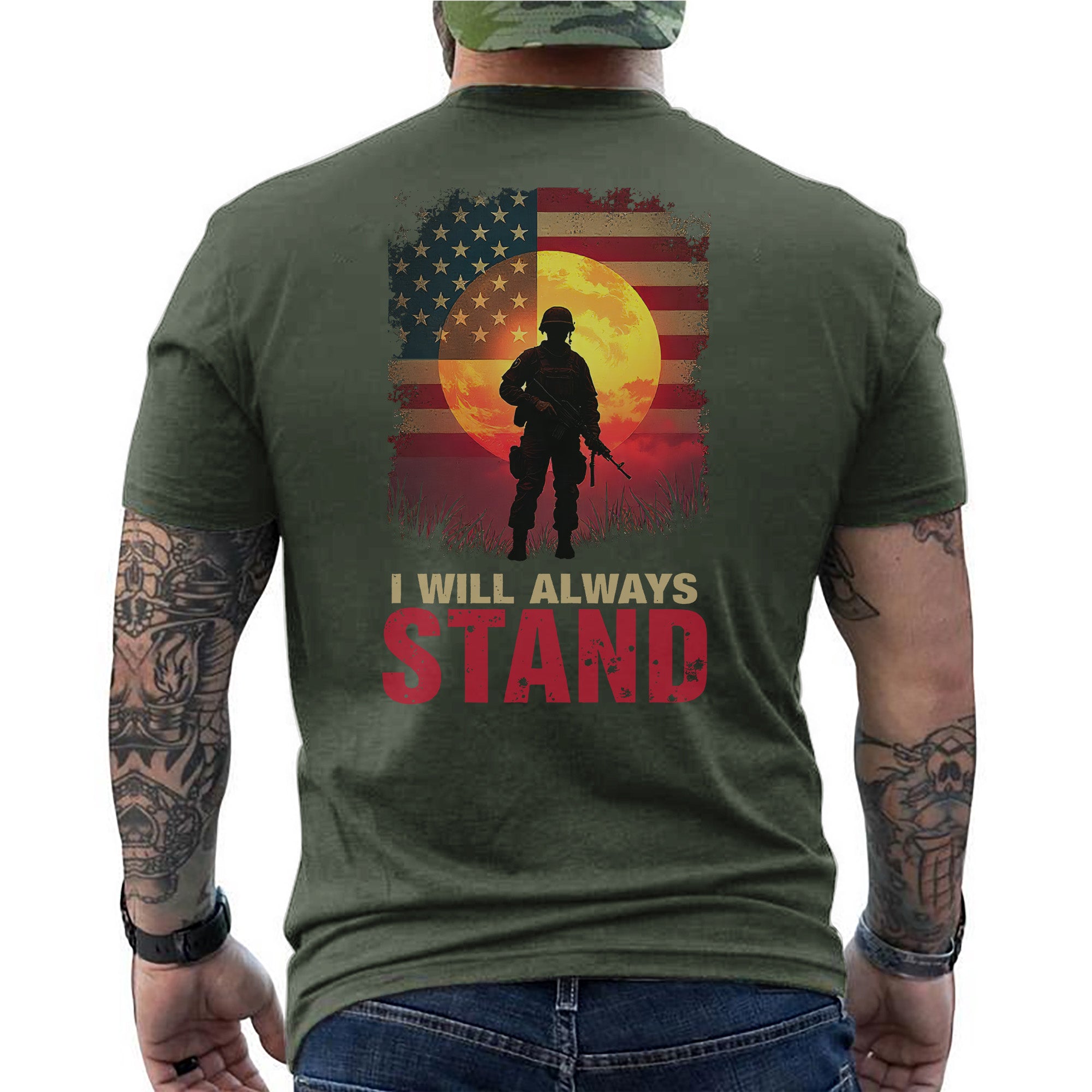I Will Always Stand Proudly for the Flag Freedom and the Sacrifice of Our Brave Veterans T-Shirt