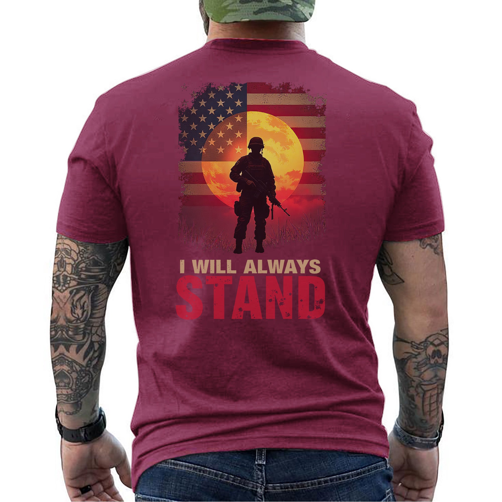 I Will Always Stand Proudly for the Flag Freedom and the Sacrifice of Our Brave Veterans T-Shirt