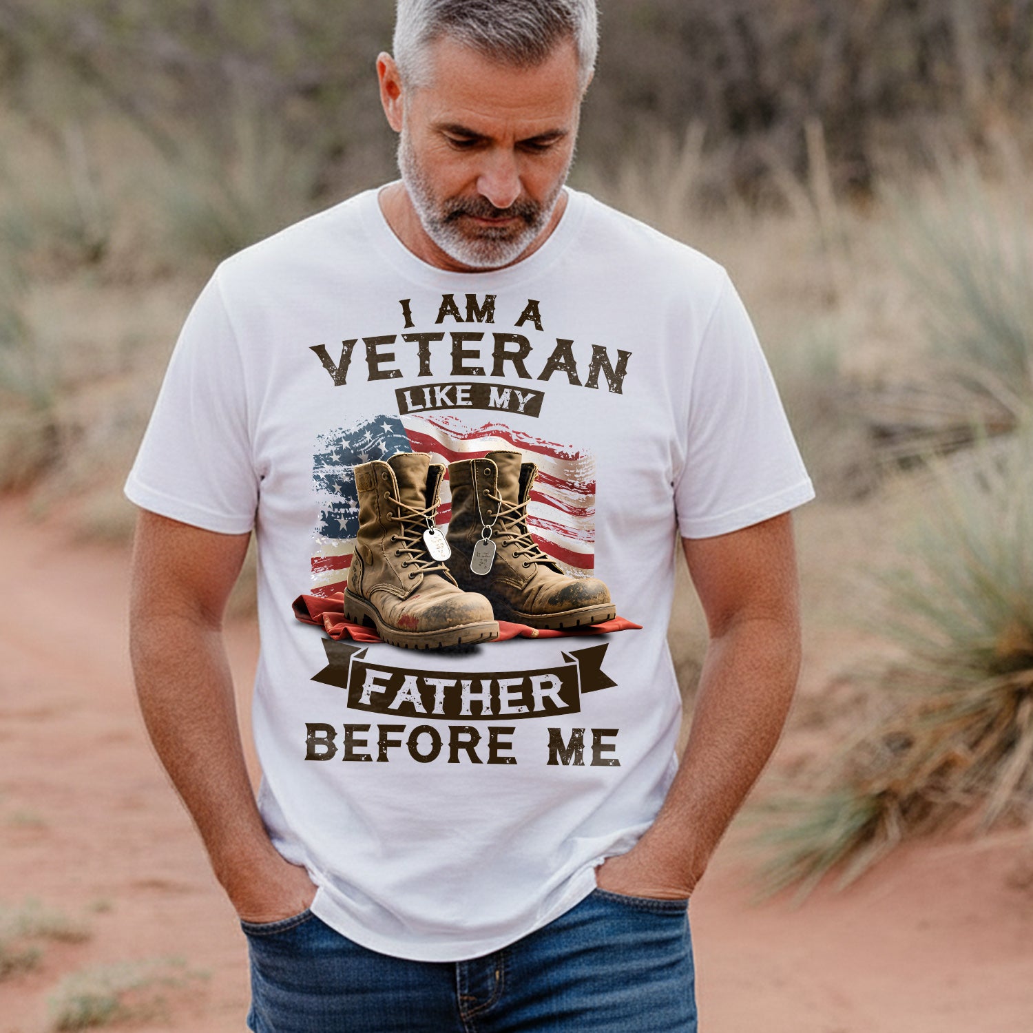 I’m a Veteran Like My Father Before Me T-Shirt Secondary image