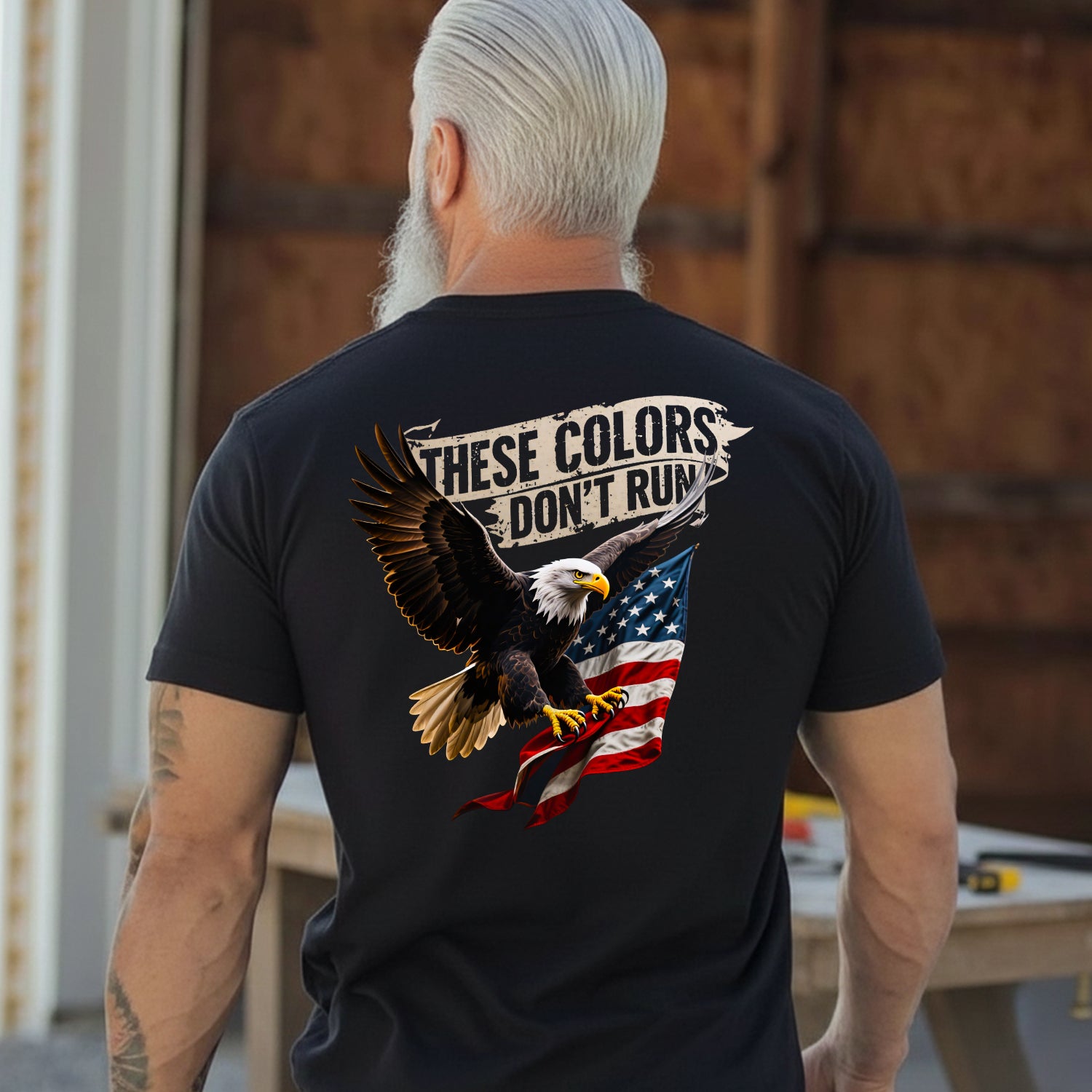 These Colors Don’t Run Bold Patriotic T-Shirt Secondary image