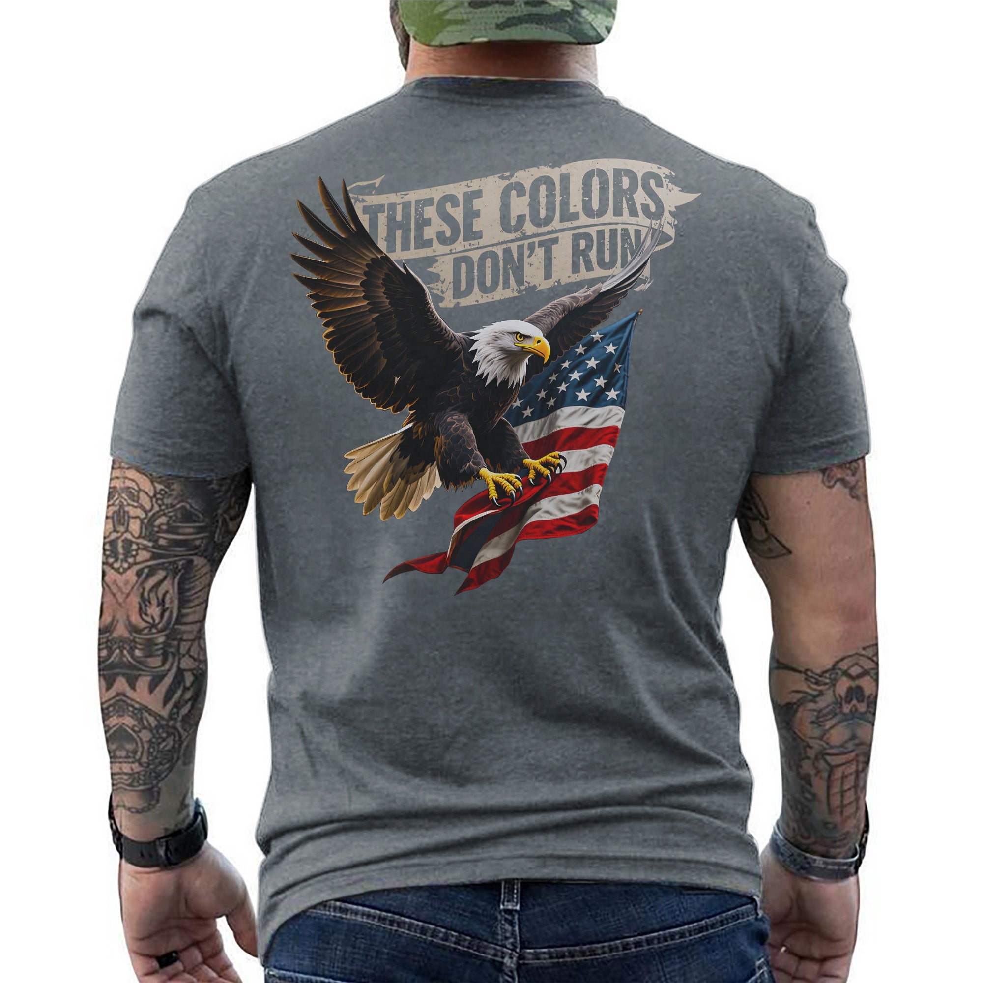 These Colors Don’t Run Bold Patriotic Statement of American Pride Strength and Unwavering Spirit T-Shirt