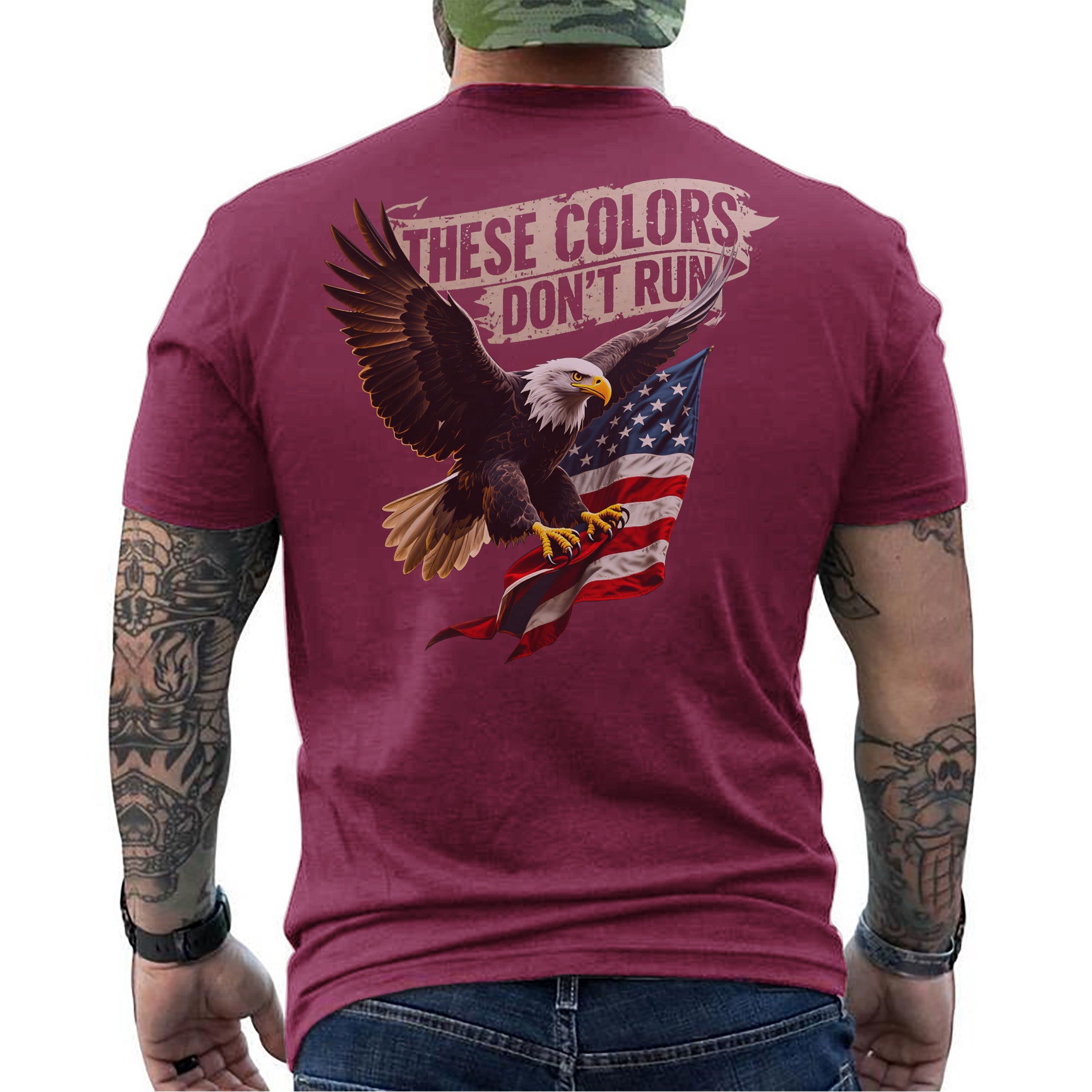 These Colors Don’t Run Bold Patriotic Statement of American Pride Strength and Unwavering Spirit T-Shirt