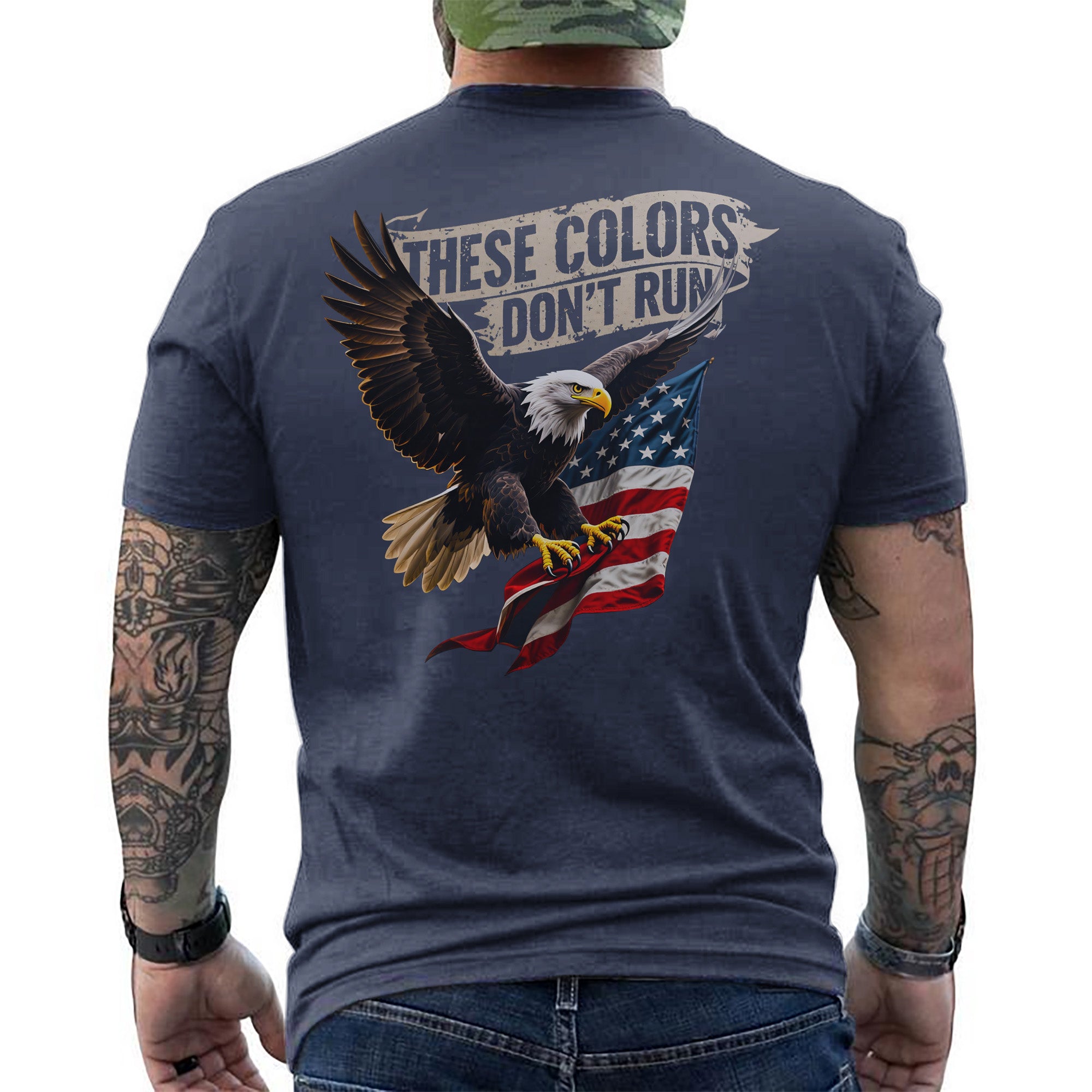 These Colors Don’t Run Bold Patriotic Statement of American Pride Strength and Unwavering Spirit T-Shirt