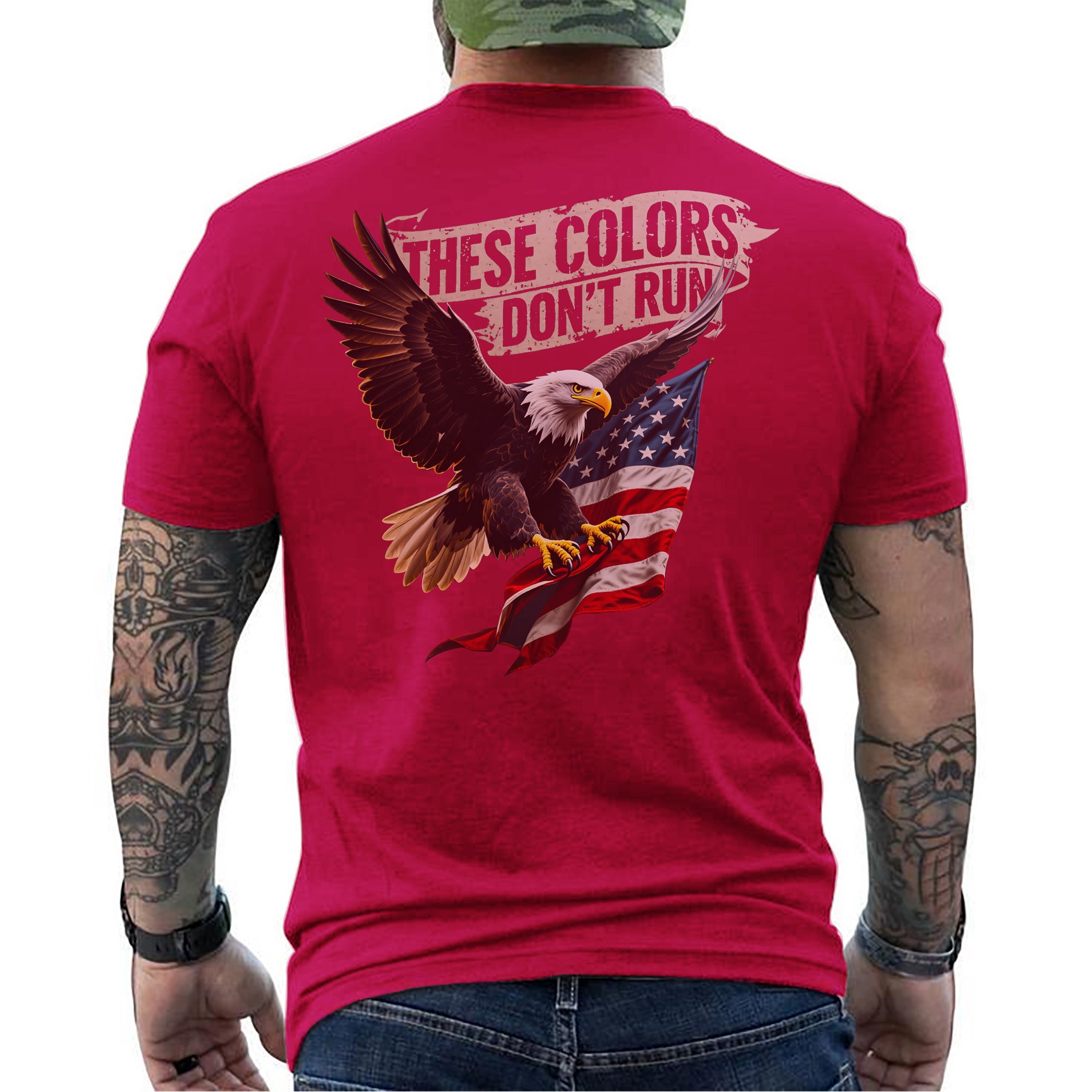 These Colors Don’t Run Bold Patriotic Statement of American Pride Strength and Unwavering Spirit T-Shirt