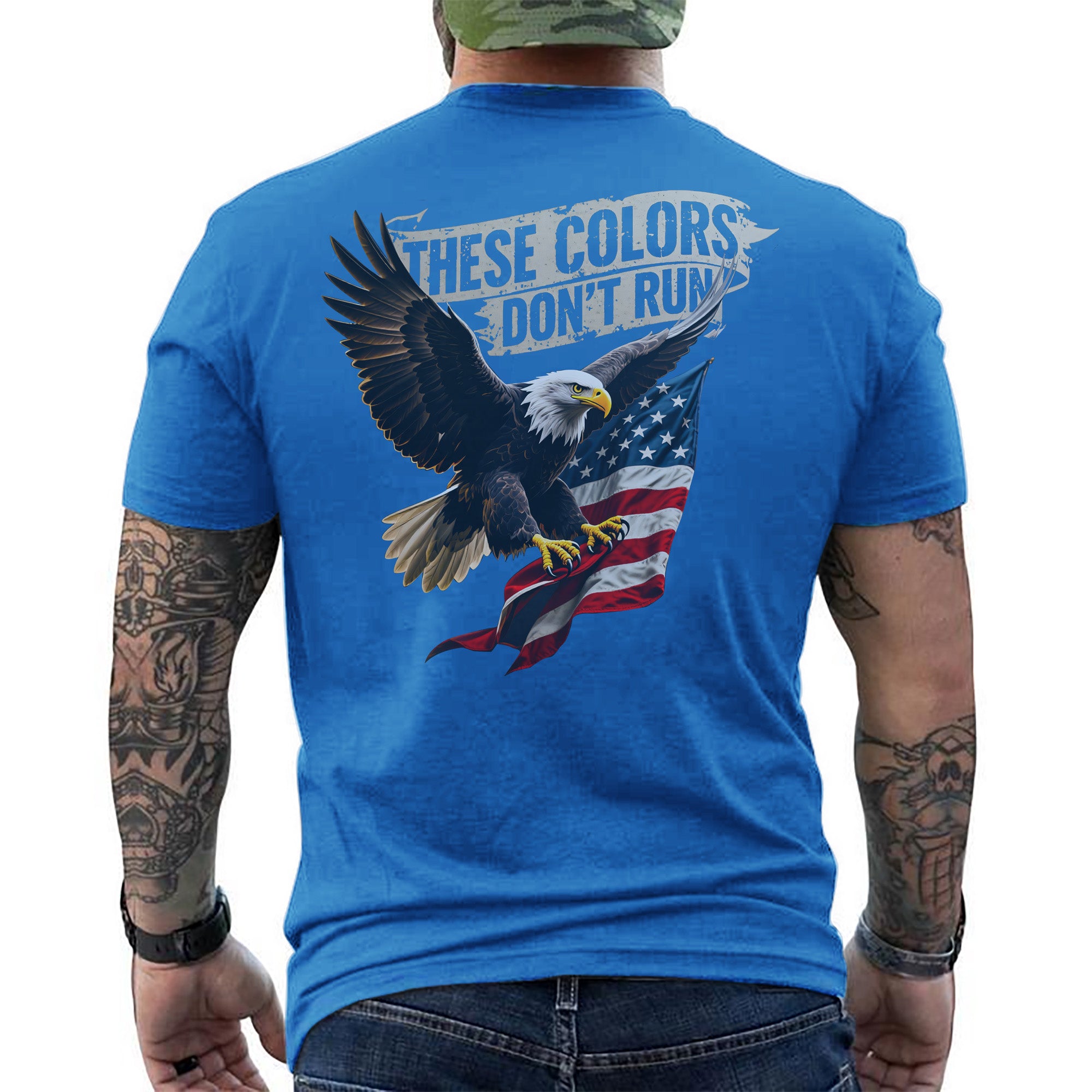 These Colors Don’t Run Bold Patriotic Statement of American Pride Strength and Unwavering Spirit T-Shirt