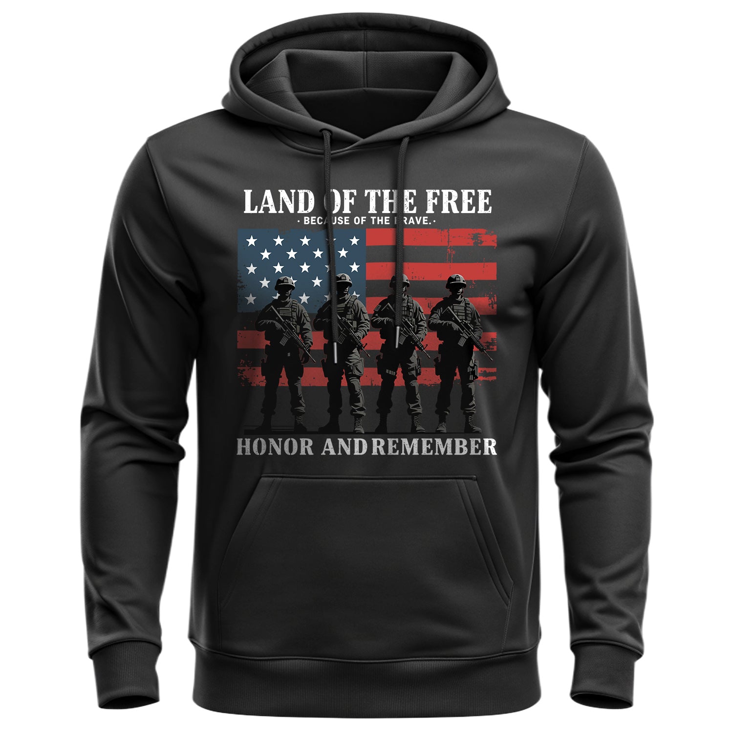 Land of the Free Because of the Brave Honor Hoodie