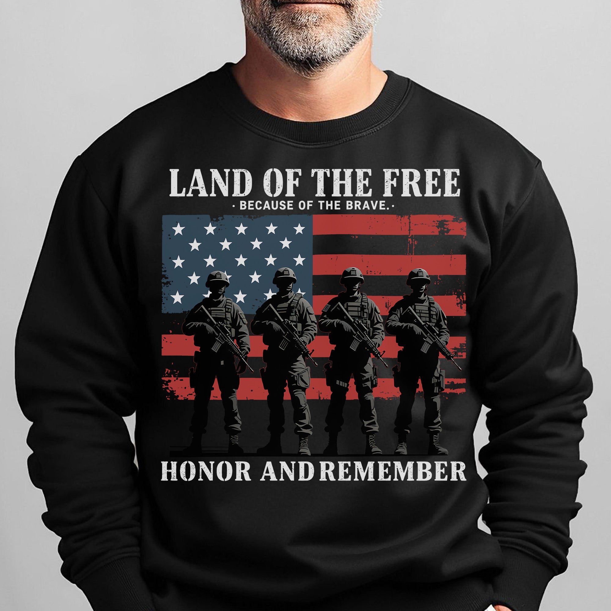 Land of the Free Because of the Brave Sweatshirt