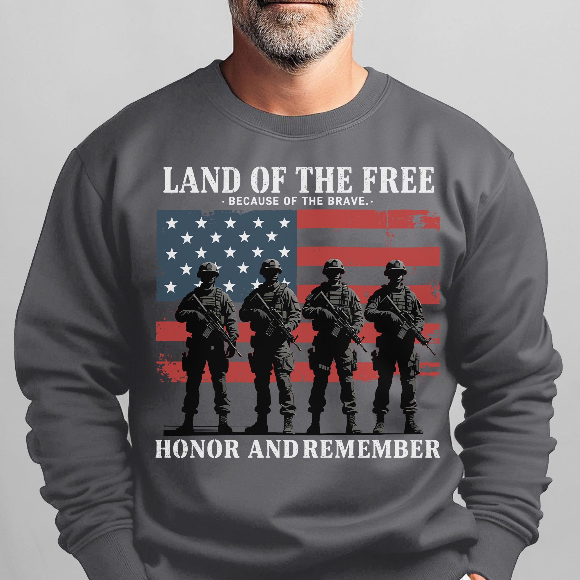 Land of the Free Because of the Brave Sweatshirt