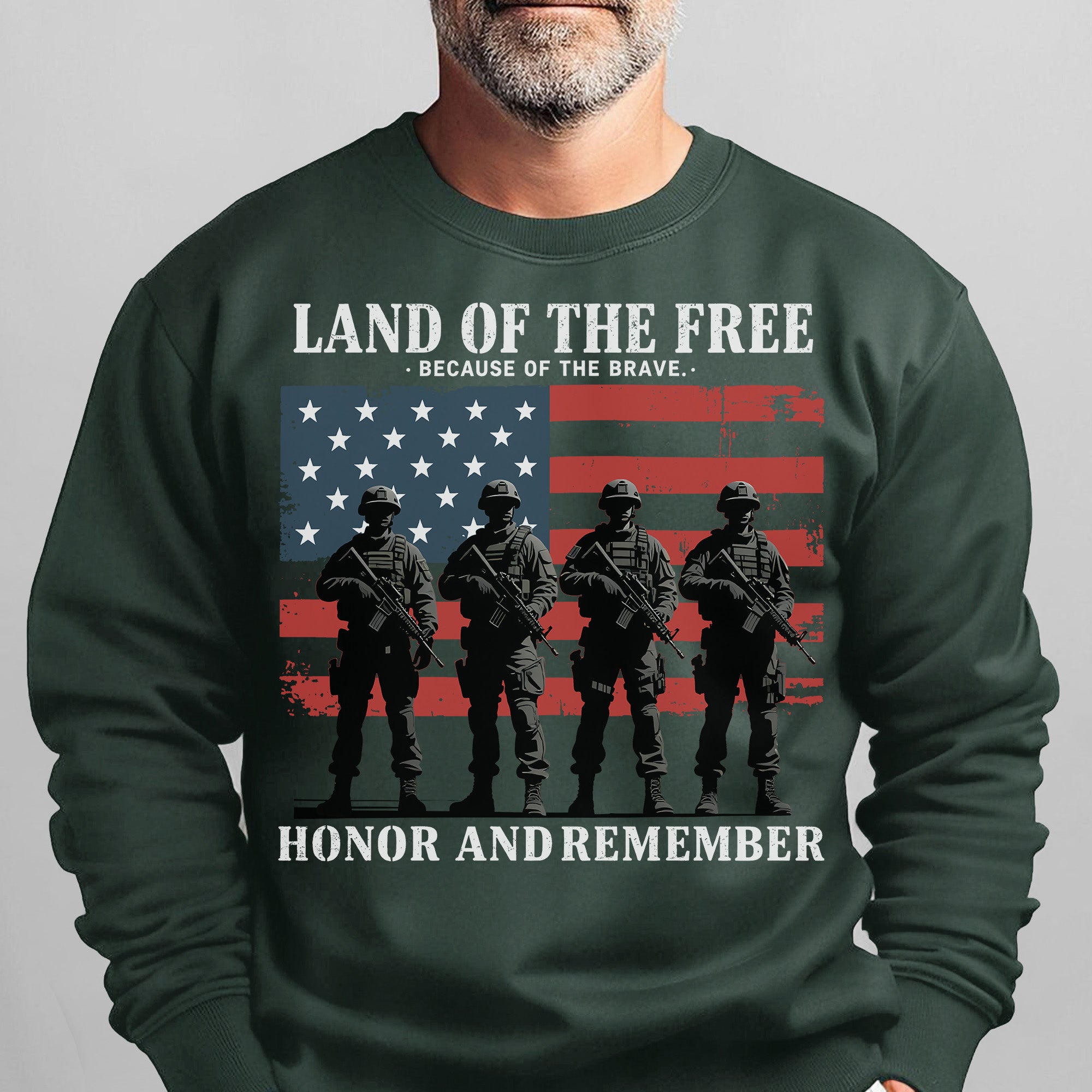 Land of the Free Because of the Brave Sweatshirt