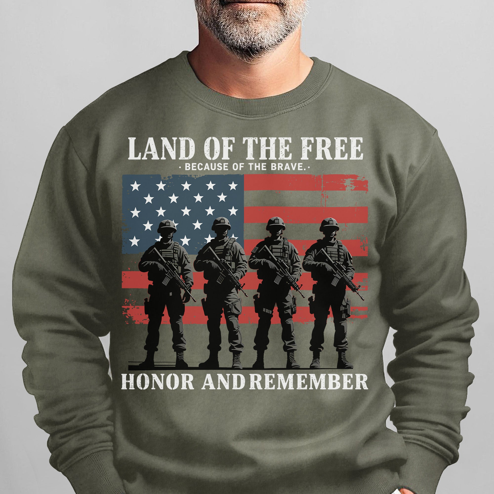 Land of the Free Because of the Brave Sweatshirt